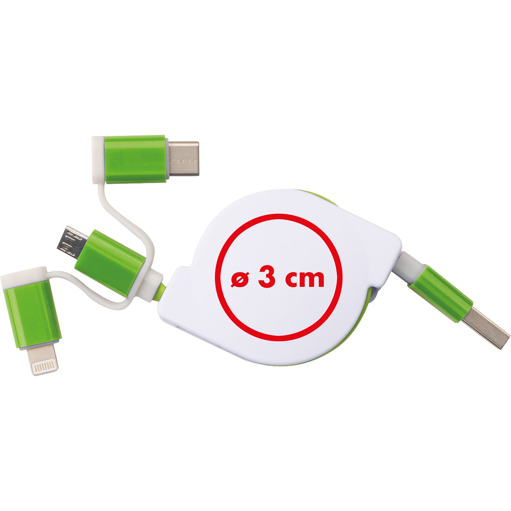 Ausziehbares Ladekabel 3in1 NICO
