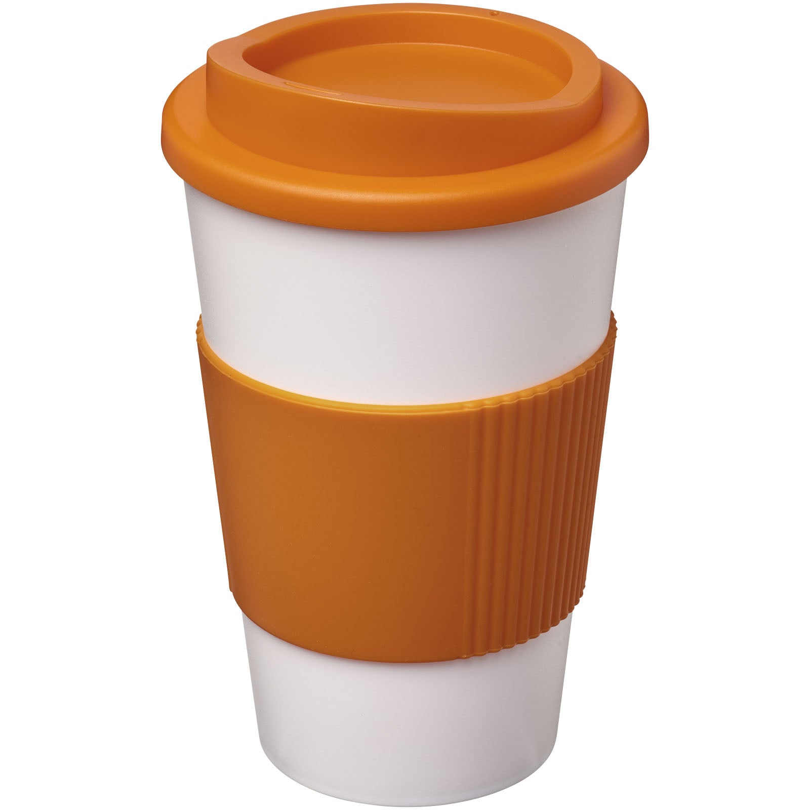 Americano® 350 ml Isolierbecher mit Schutzring – Orange und Weiss