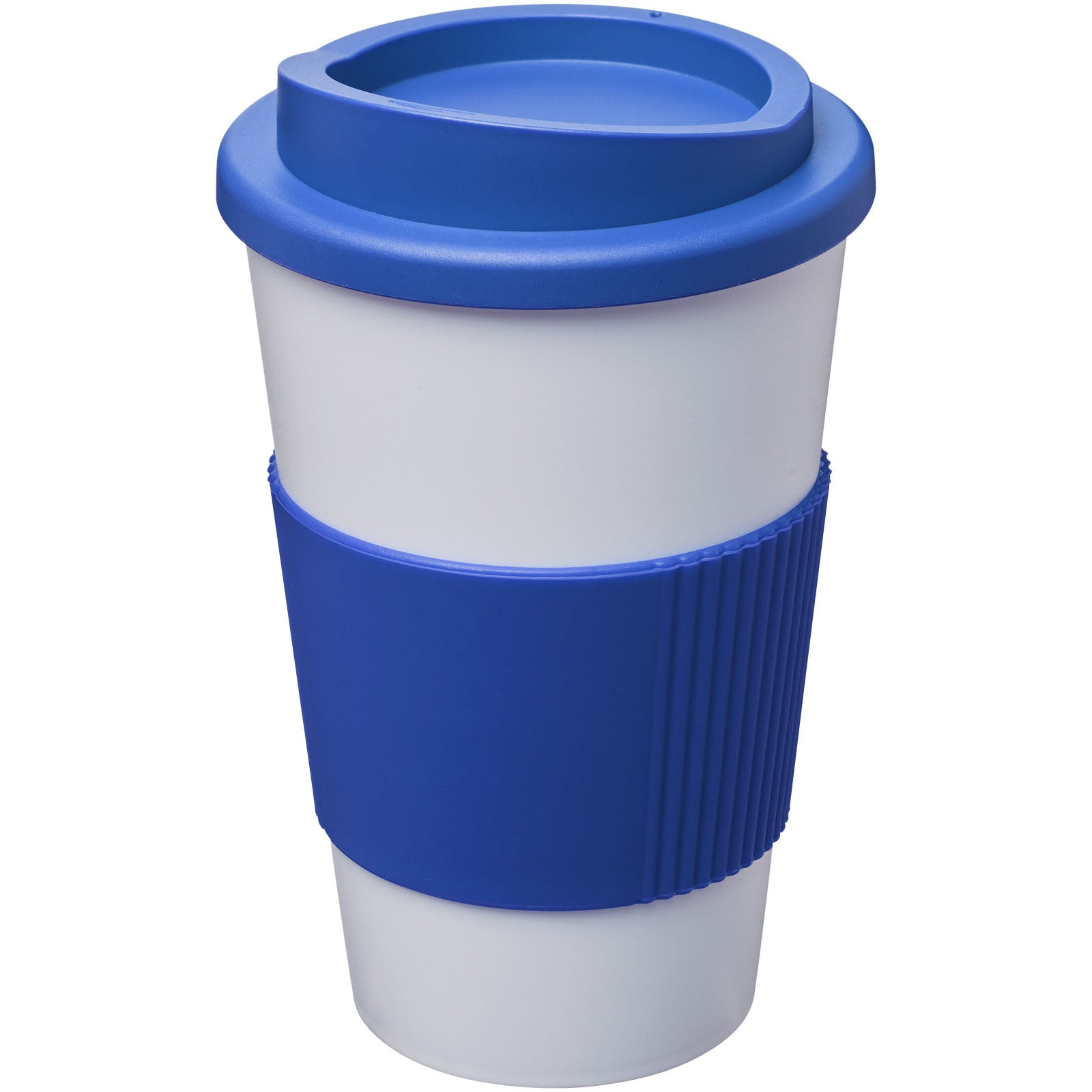 Americano® 350 ml Isolierbecher mit Schutzring – Mittelblau und Weiss