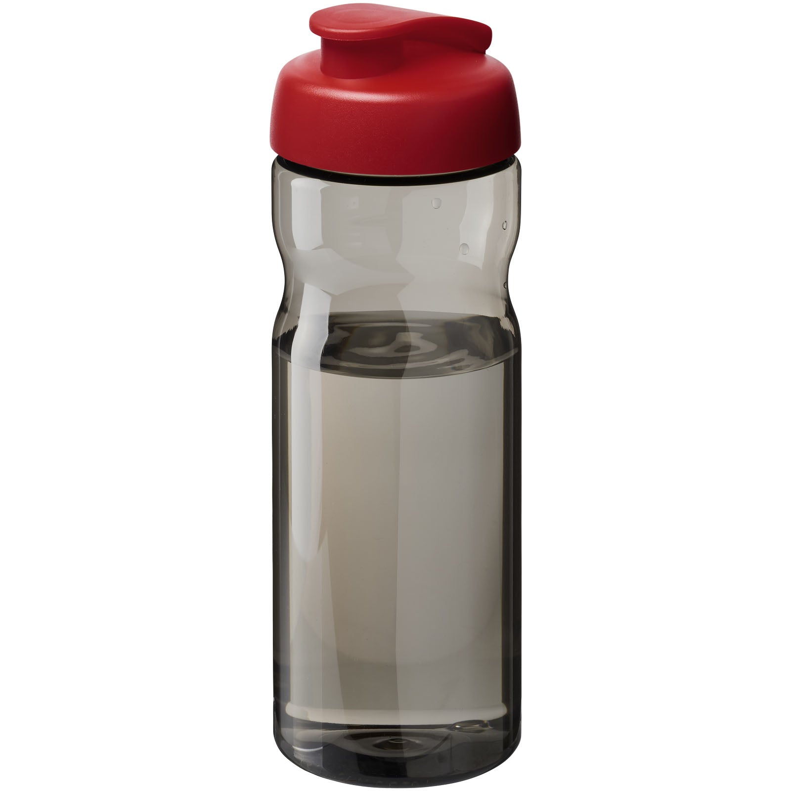 H2O Active® Eco Base 650 ml Sportflasche mit Klappdeckel – Rot und Kohle