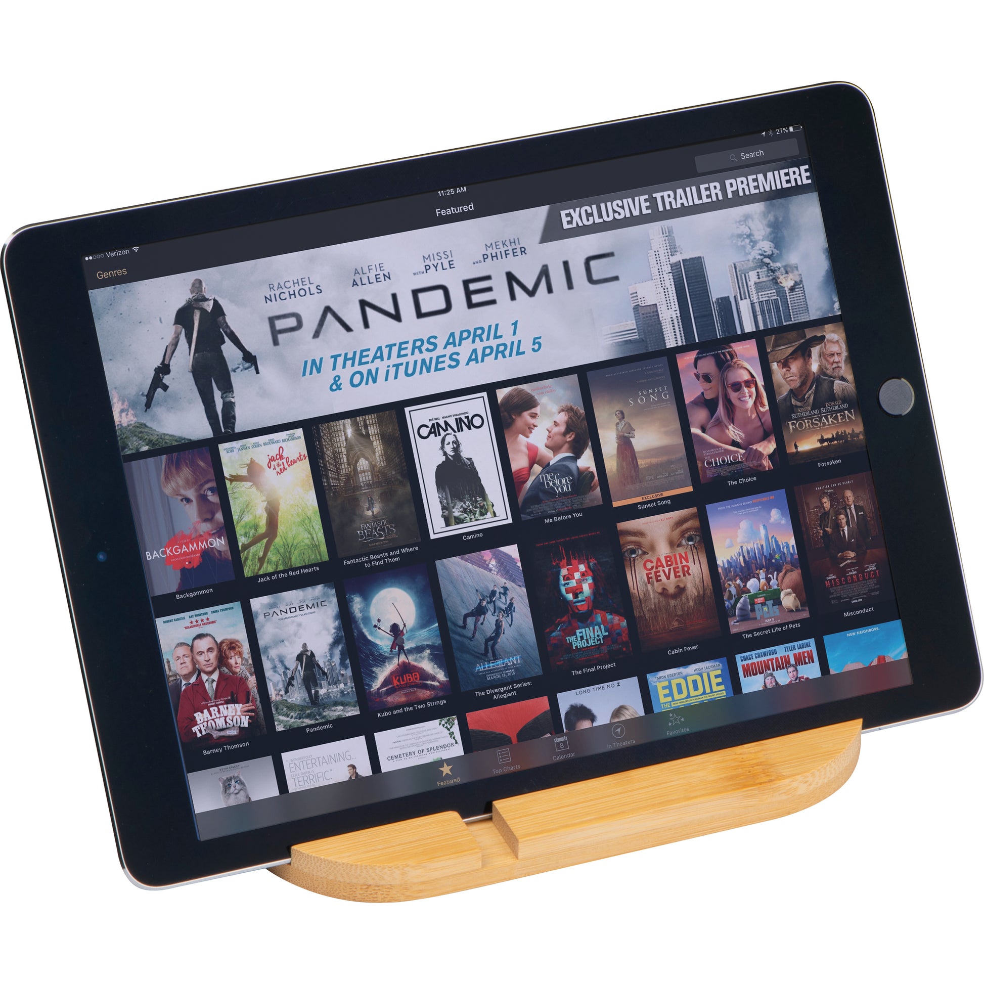 Tablet- und Smartphonehalter aus Bambus HAILEY