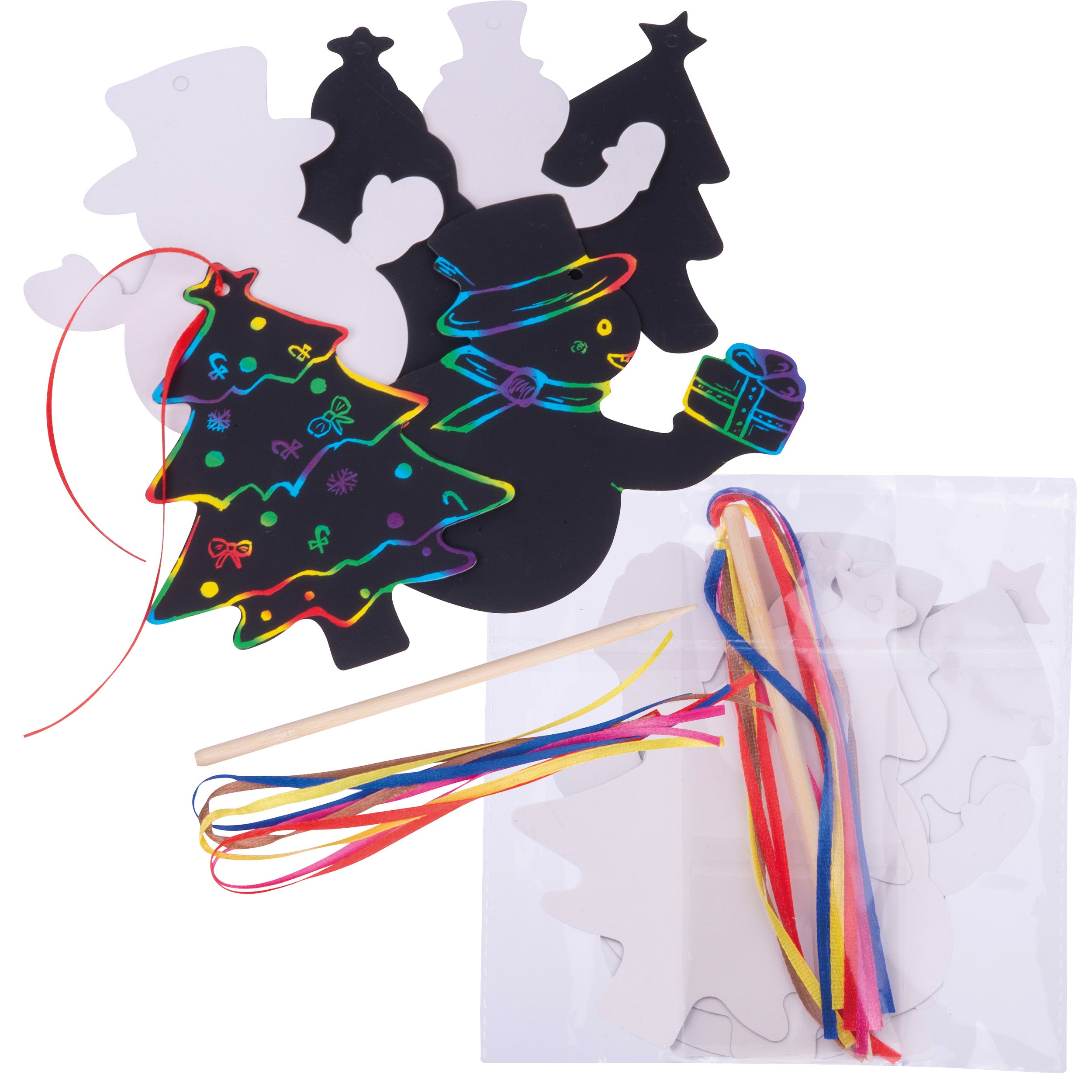 Kratzpapier Ornamente Set zum Aufhängen PROKOP