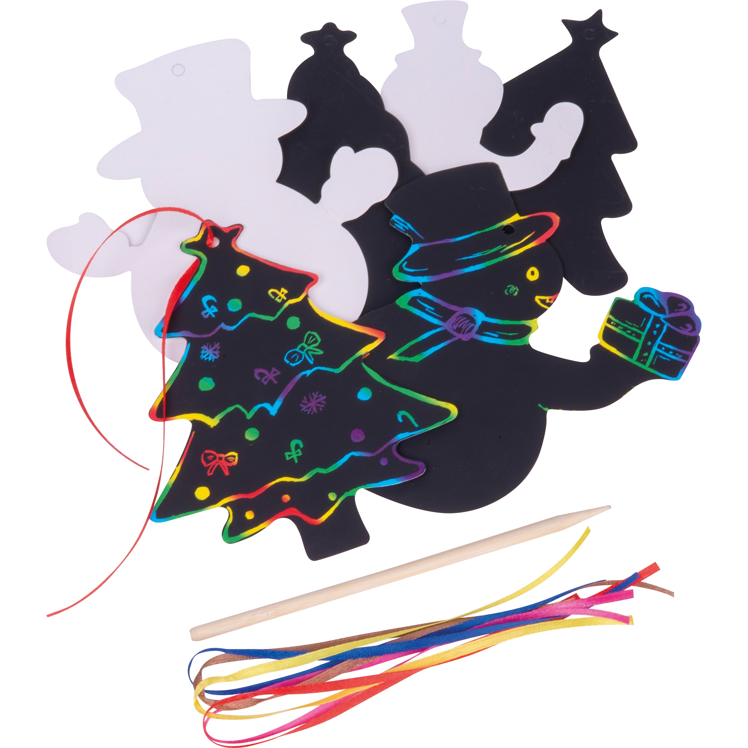 Kratzpapier Ornamente Set zum Aufhängen PROKOP