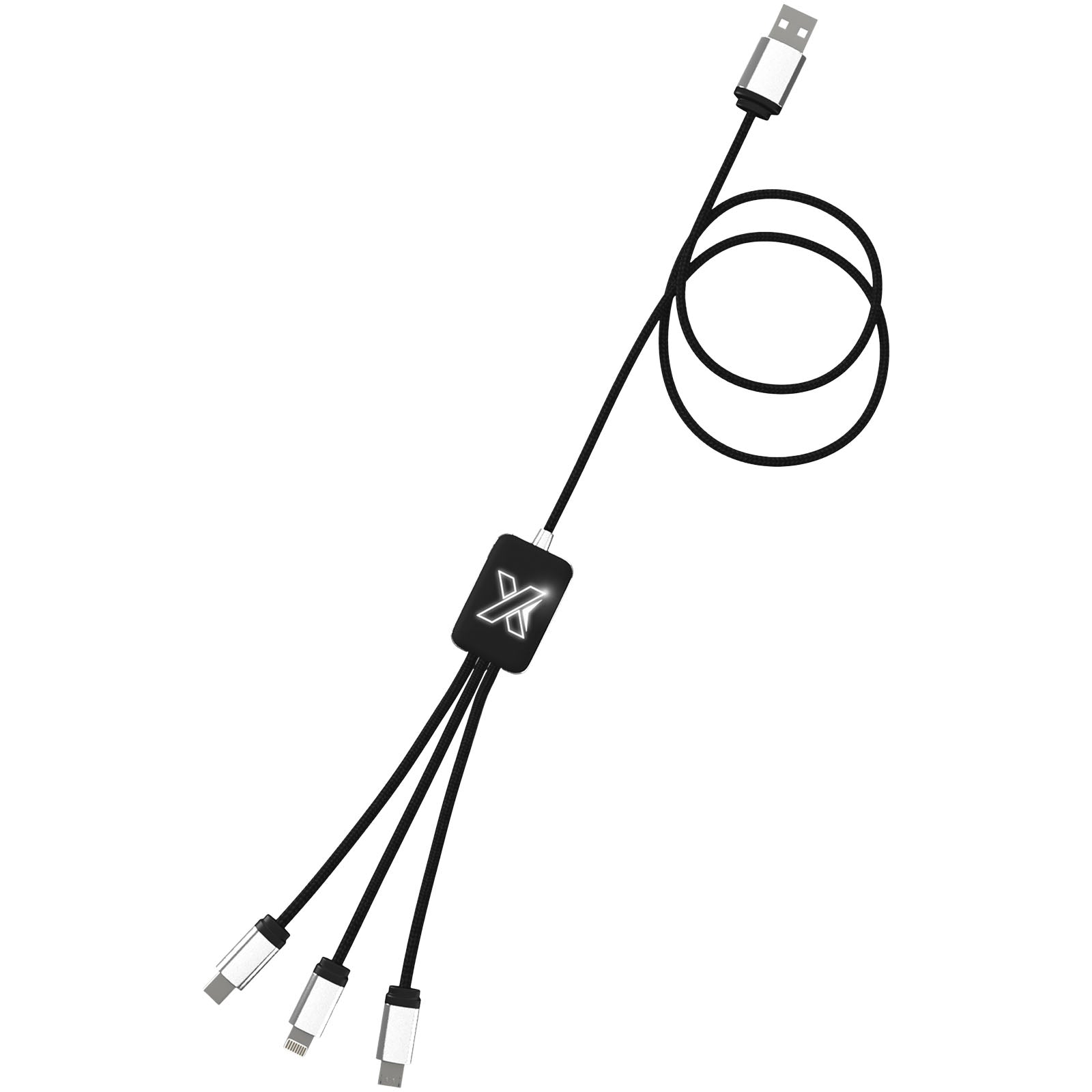 SCX.design C17 Easy to Use Ladekabel mit Leuchtlogo – Schwarz und Weiss