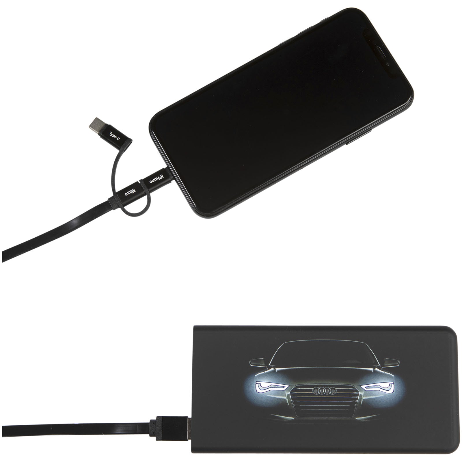 SCX.design P15 5000 mAh Powerbank mit Leuchtlogo