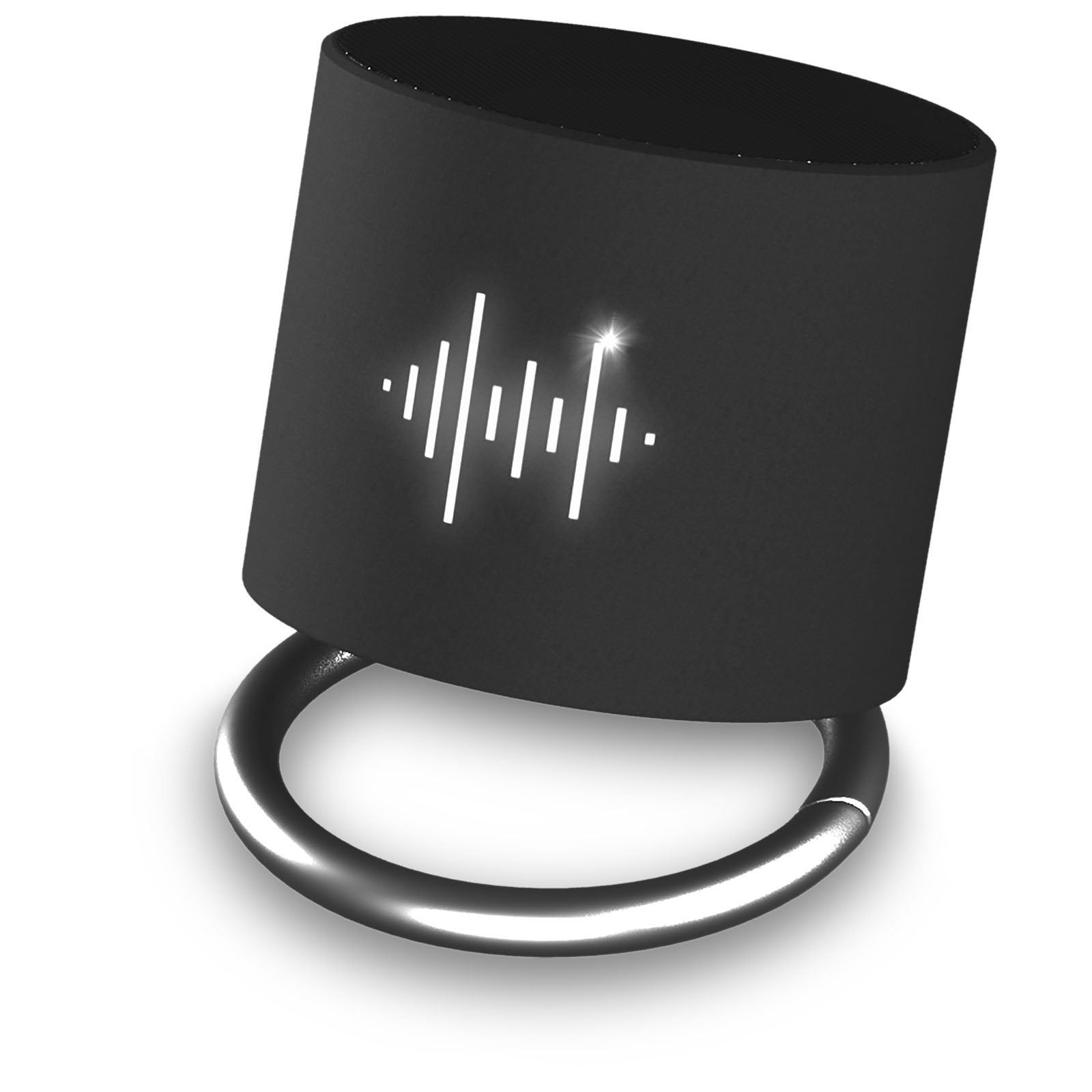 SCX.design S26 Lautsprecher Ring mit Leuchtlogo – Schwarz
