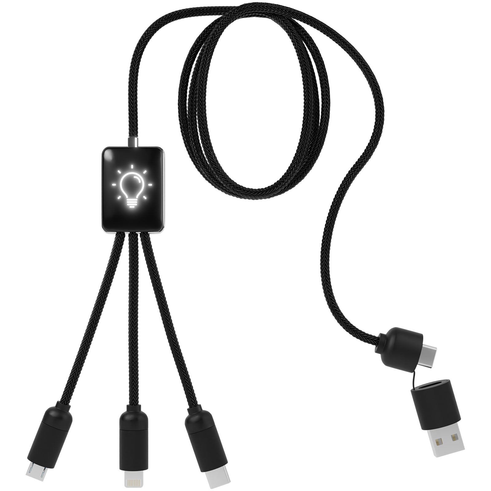 SCX.design C28 Erweitertes 5-in-1-Ladekabel – Schwarz und Weiss
