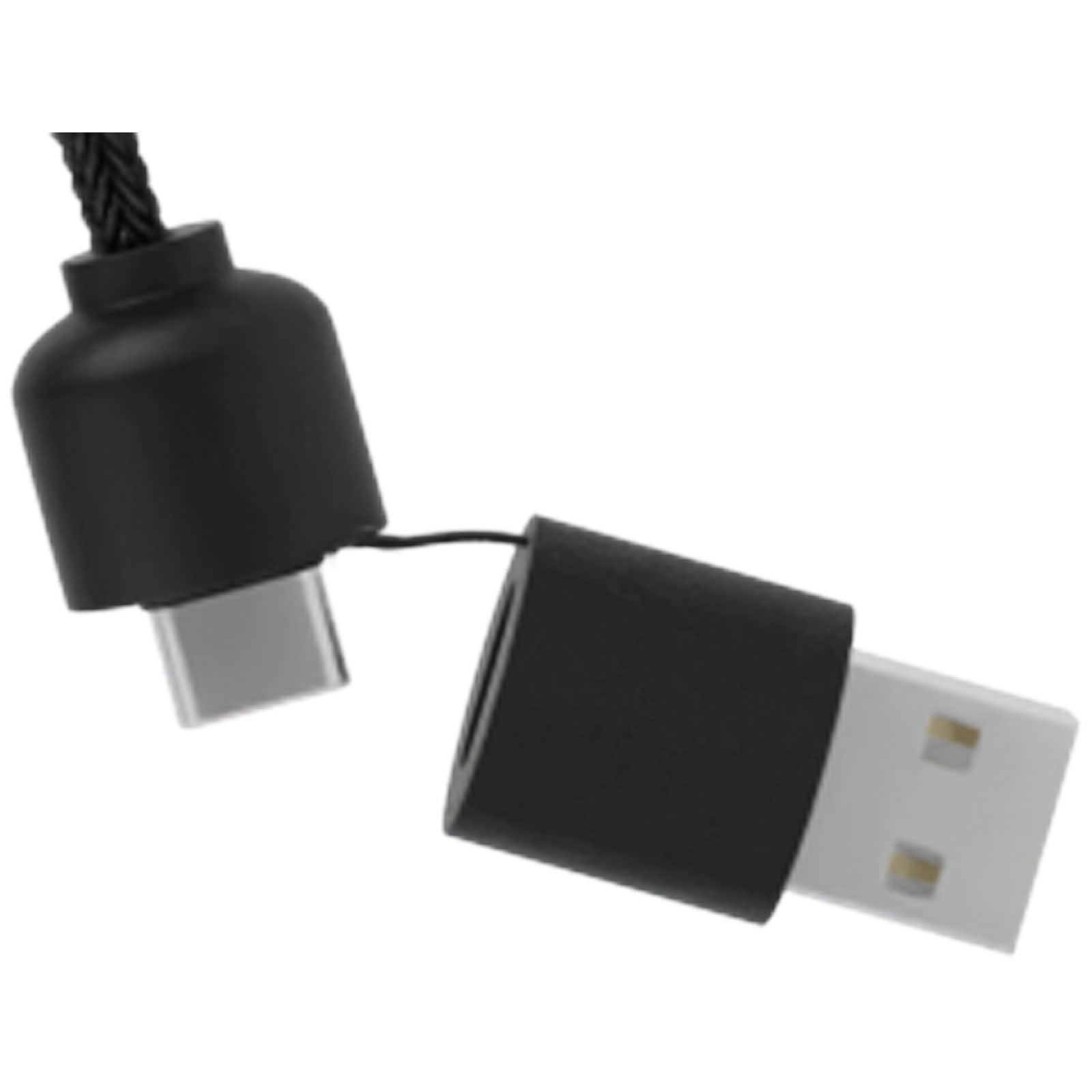 SCX.design C37 40W 5-in-1 rPET Ladekabel in rundem Bambusgehäuse mit Leuchtlogo
