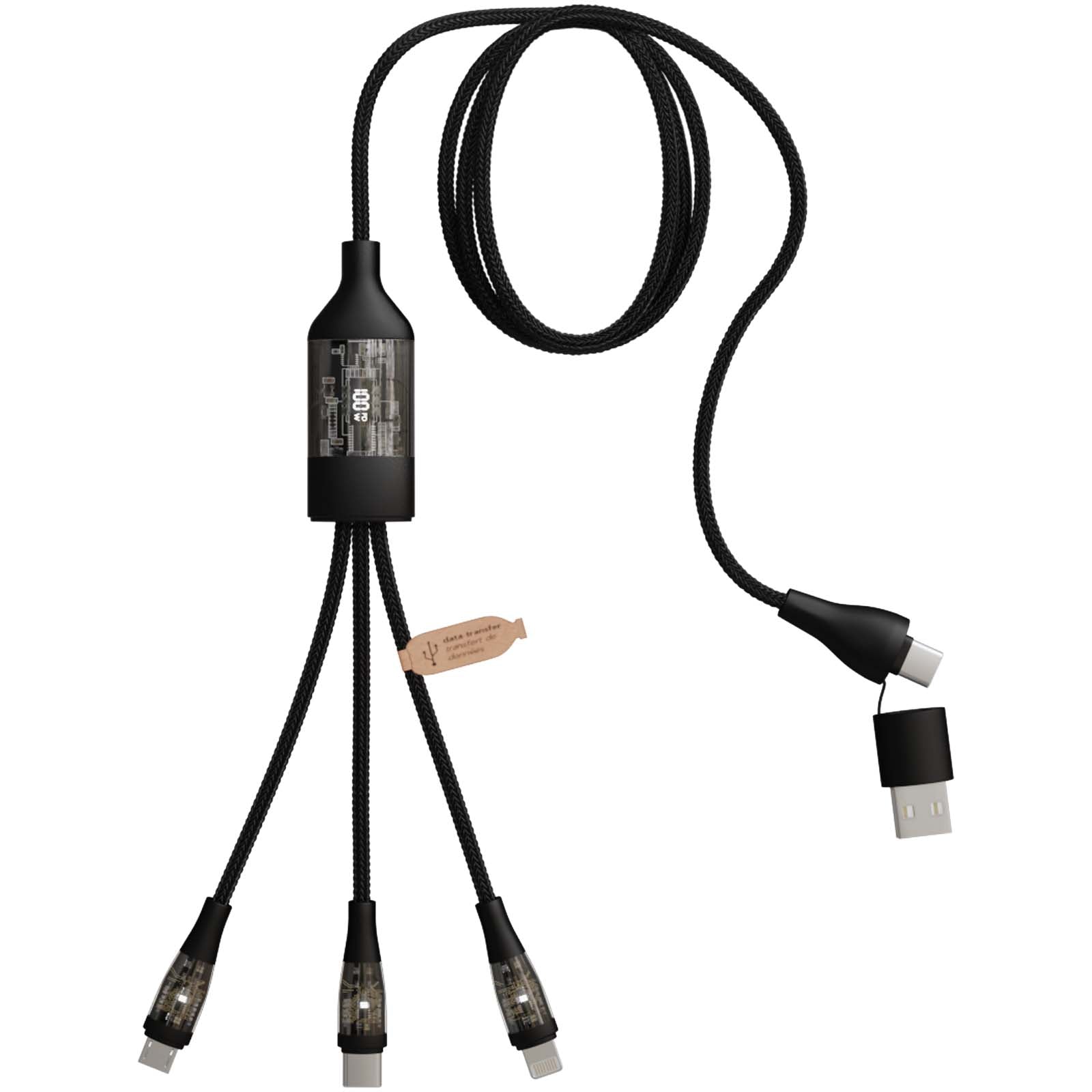 SCX.design C50 100 W/5 A 5-in-1 Schnellladekabel mit Digitalanzeige