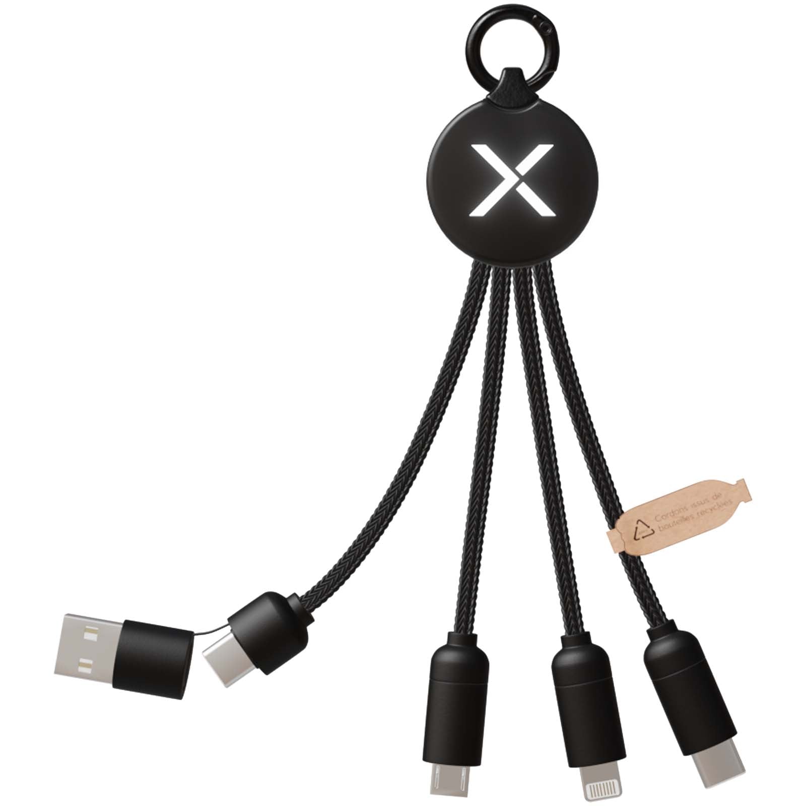 SCX.design C14 20W 5-in-1 Ladekabel – Schwarz