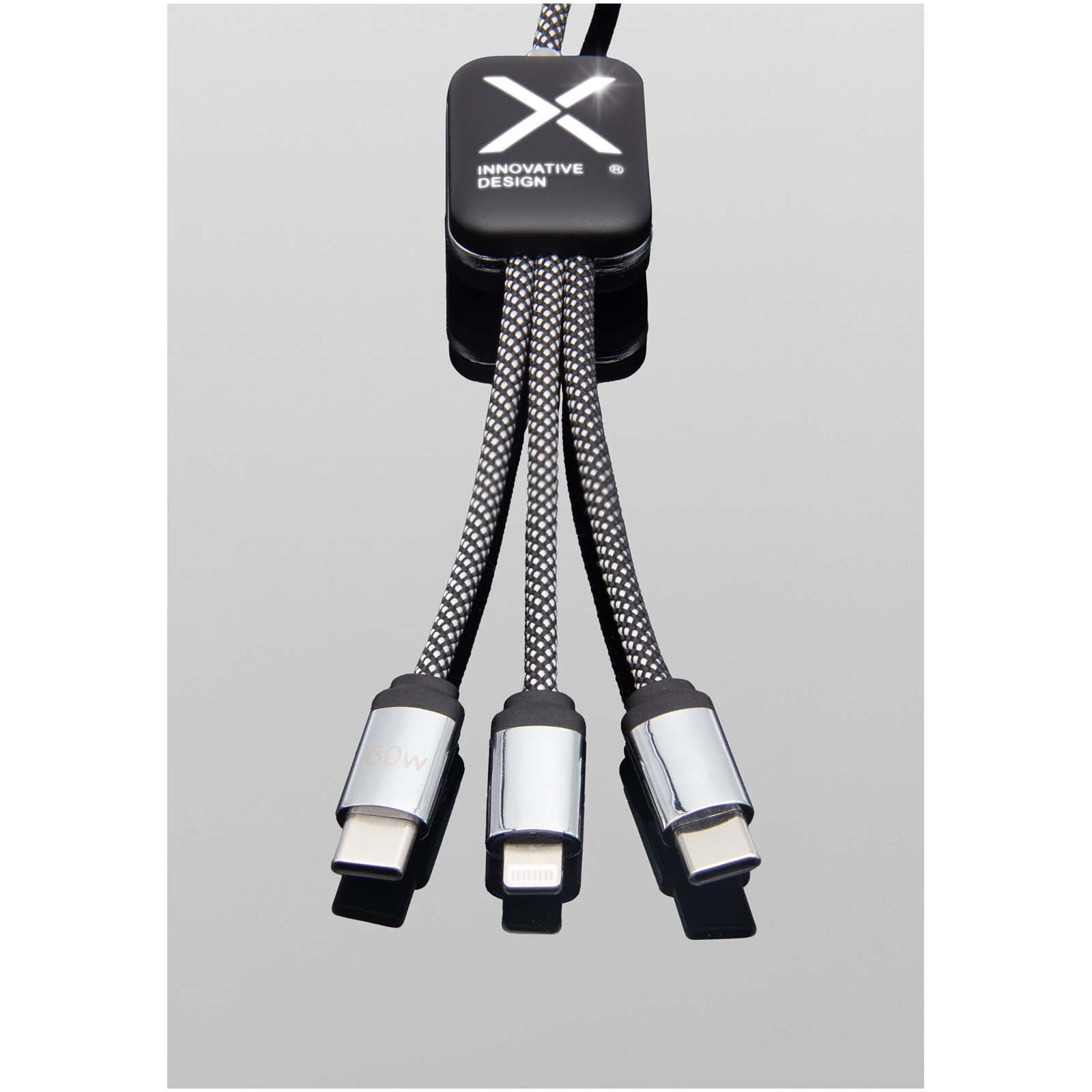 SCX.design C33 60W Typ C Ladekabel mit doppeltem Leuchtlogo