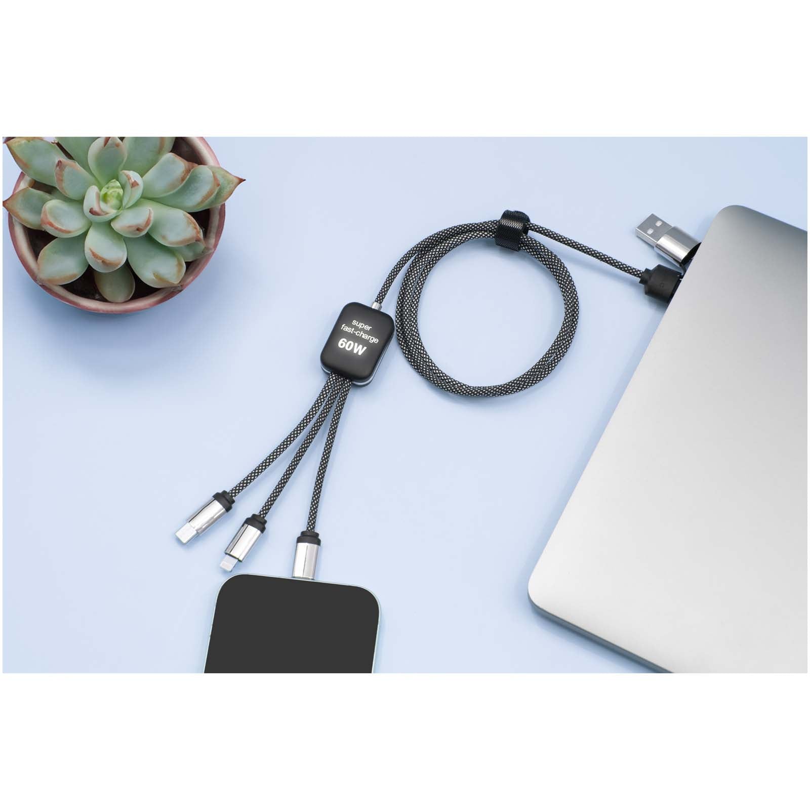 SCX.design C33 60W Typ C Ladekabel mit doppeltem Leuchtlogo