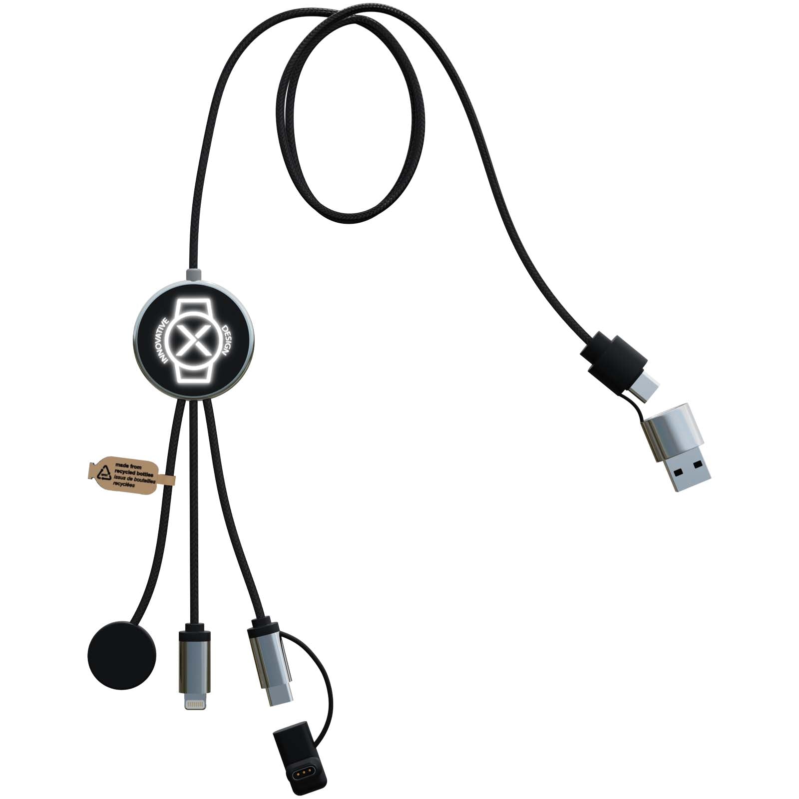 SCX.design C34 7 in 1 Ladekabel für Smartwatches – Schwarz