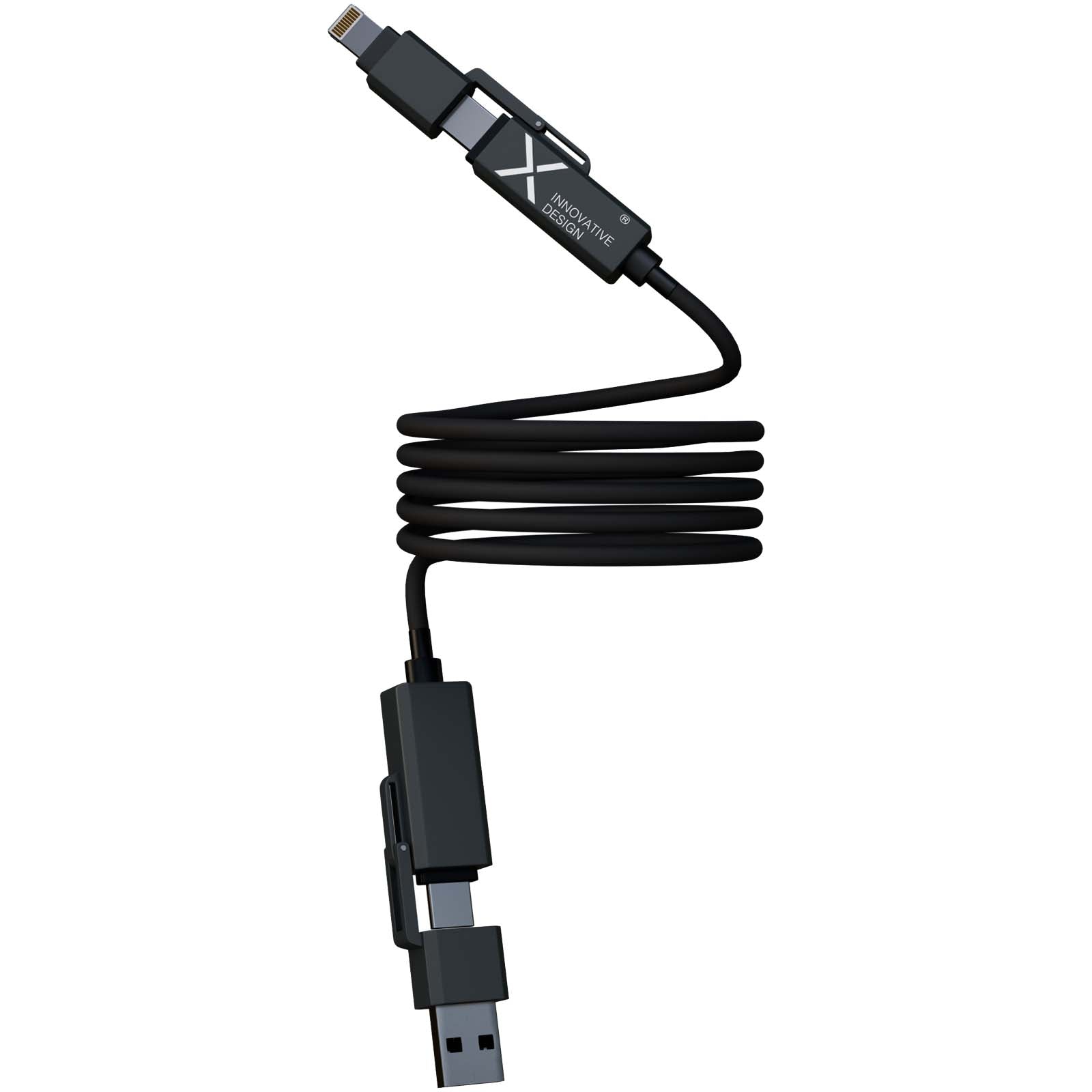 SCX.design C59 100 W magnetisches Silikon Ladekabel – Schwarz