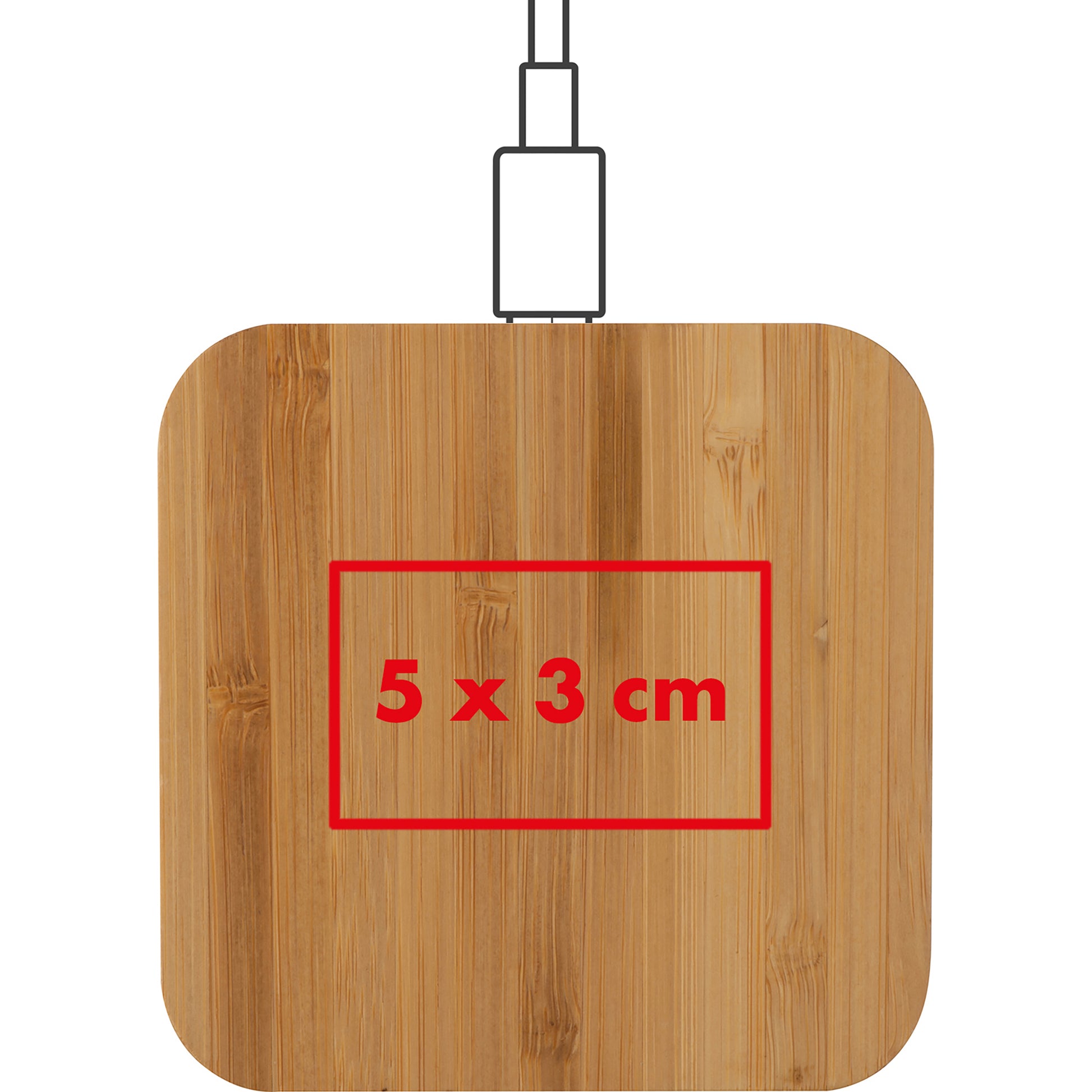 Wireless Charger aus Bambus mit 2 USB Hubs ROMAN