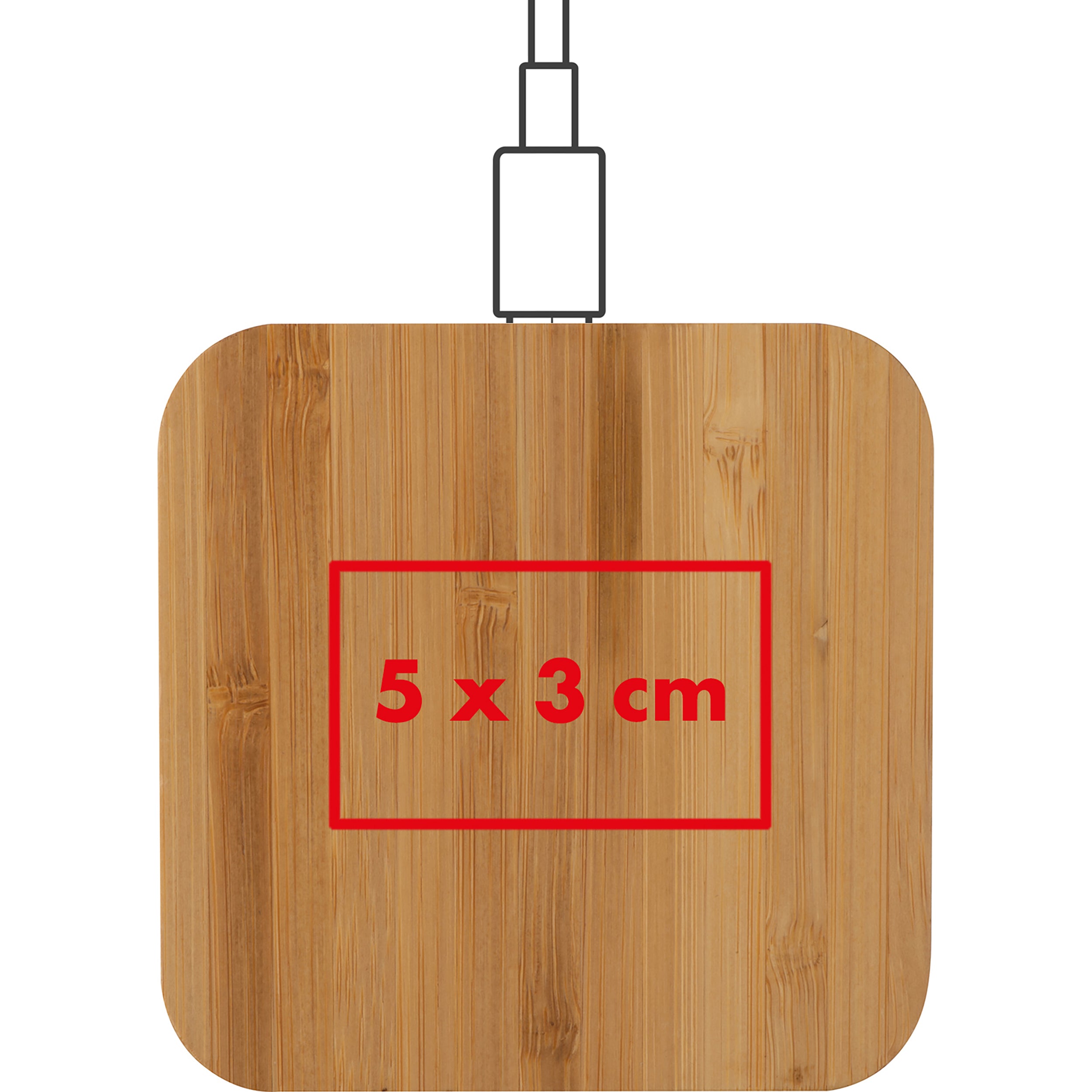 Wireless Charger aus Bambus mit 2 USB Hubs ROMAN