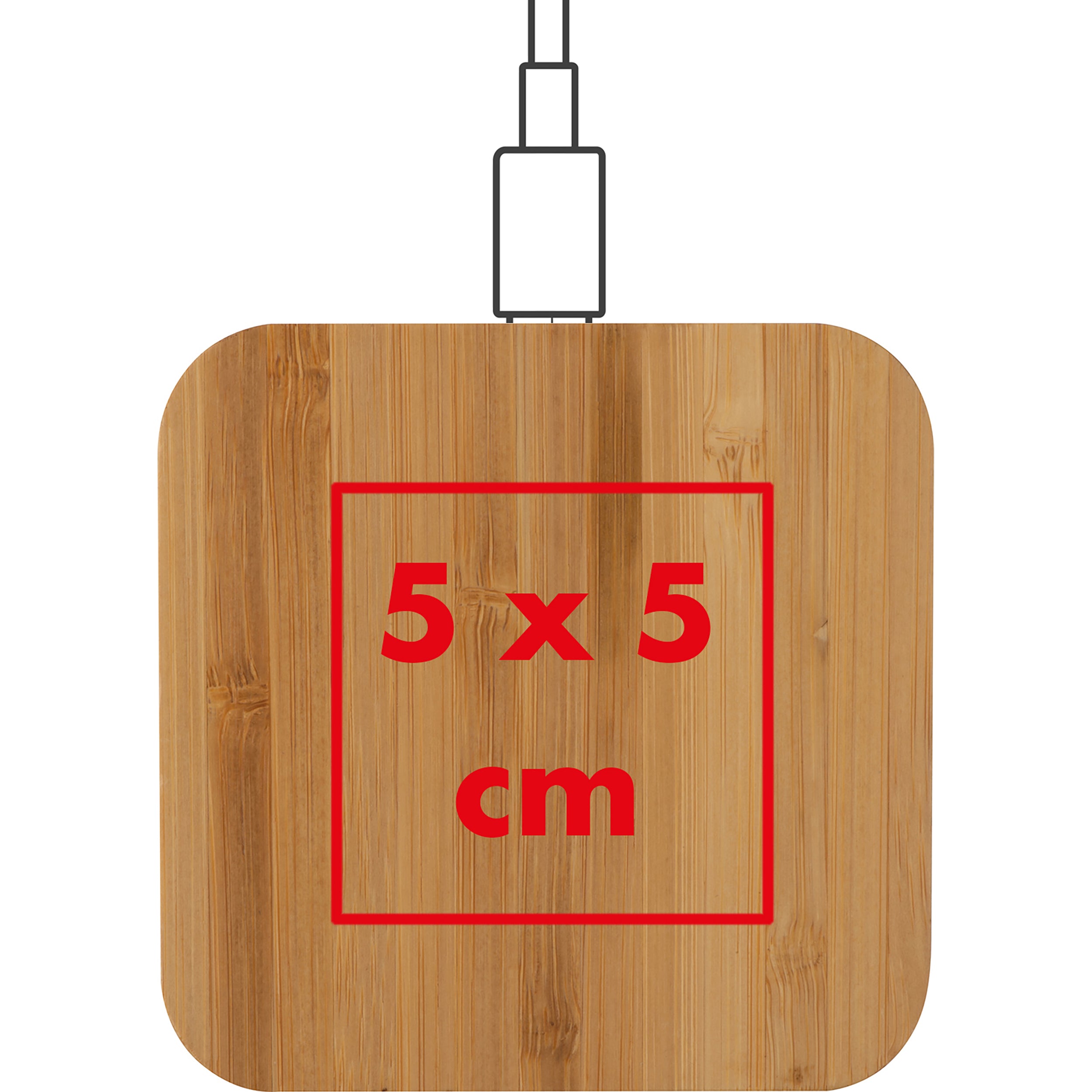 Wireless Charger aus Bambus mit 2 USB Hubs ROMAN