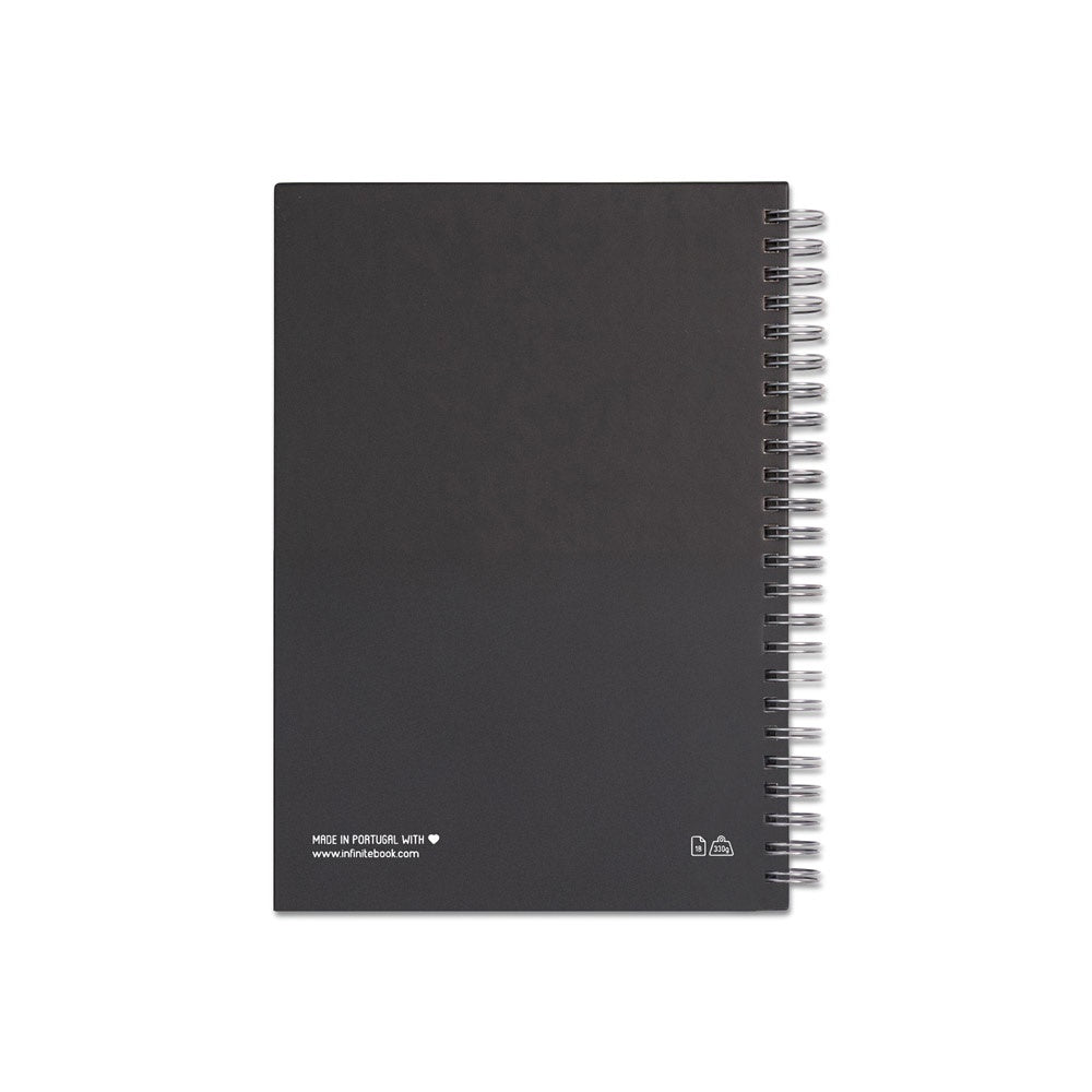 STARTER KIT INFINITEBOOK. Set bestehend aus einem Infinitebook mit Hardcover, einem Reinigungsset, einem Marker und einem Kugelschreiberhalter – zusätzliche Ansicht