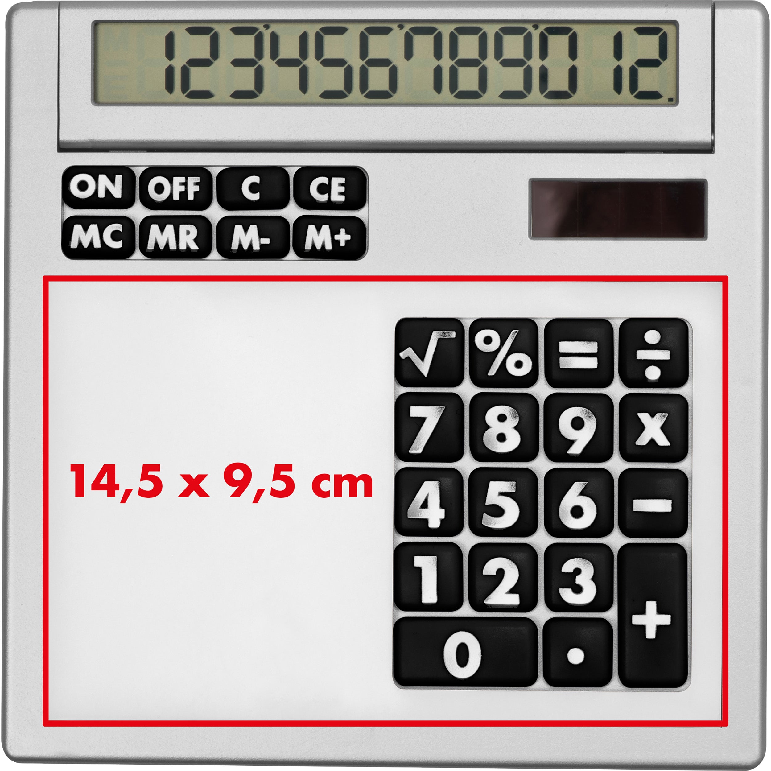 Tischrechner Eigendesign mit 12 Digits aus Kunststoff GENEVIEVE