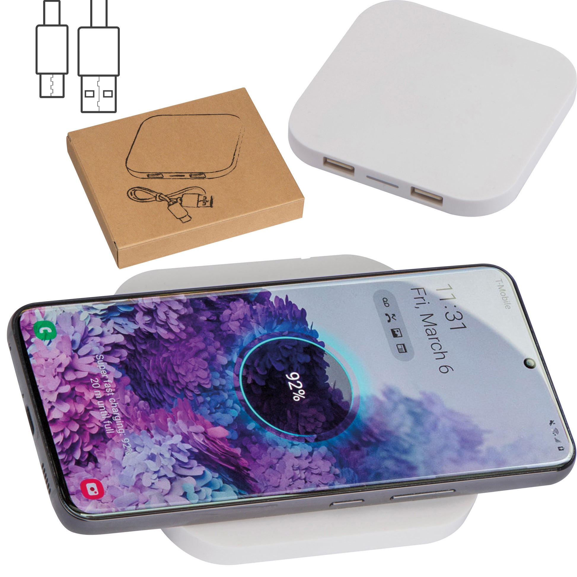 Kabelloses Ladegerät mit 2 USB Ports GERLINDE