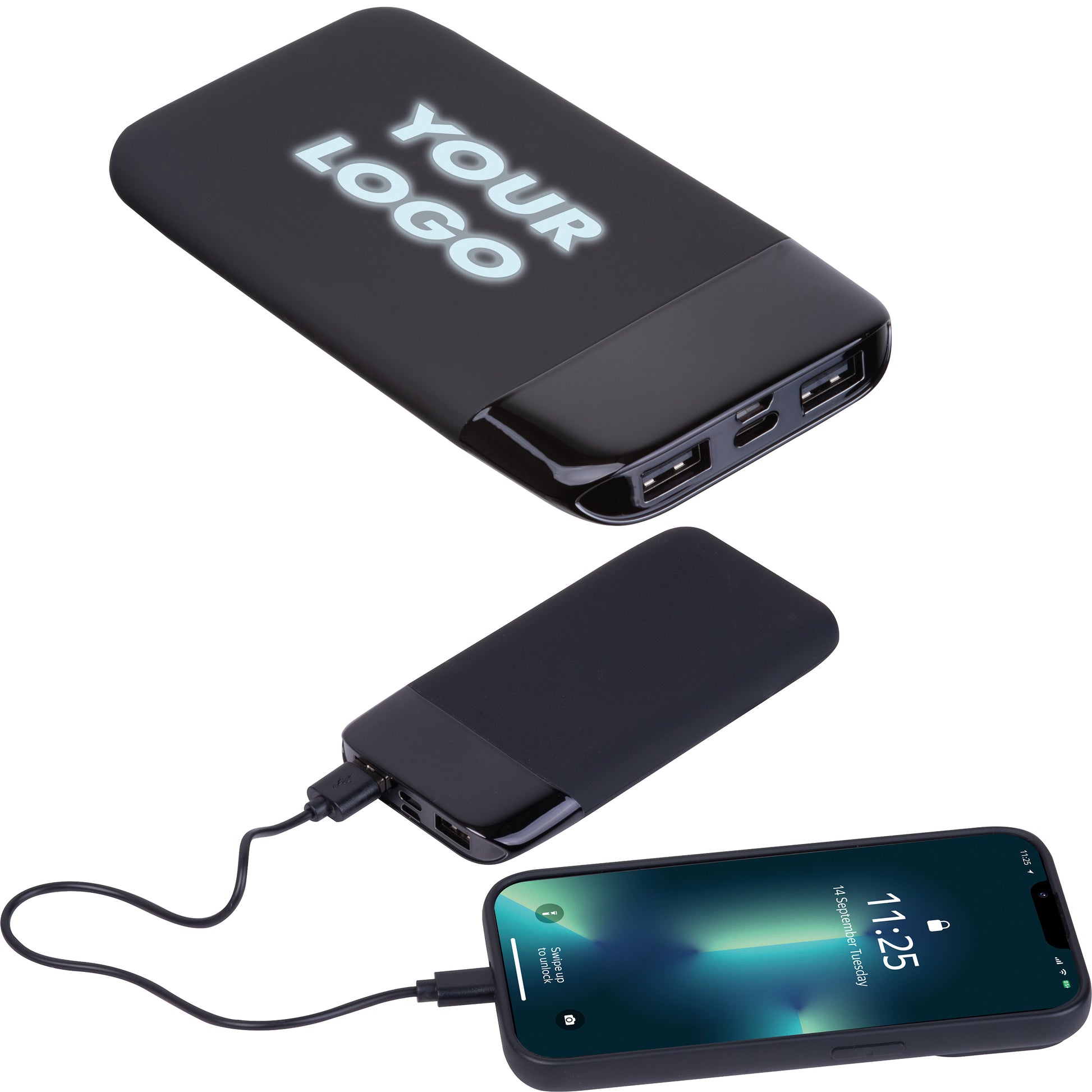 8.000 mAh Powerbank mit leuchtendem Logo FLOYD