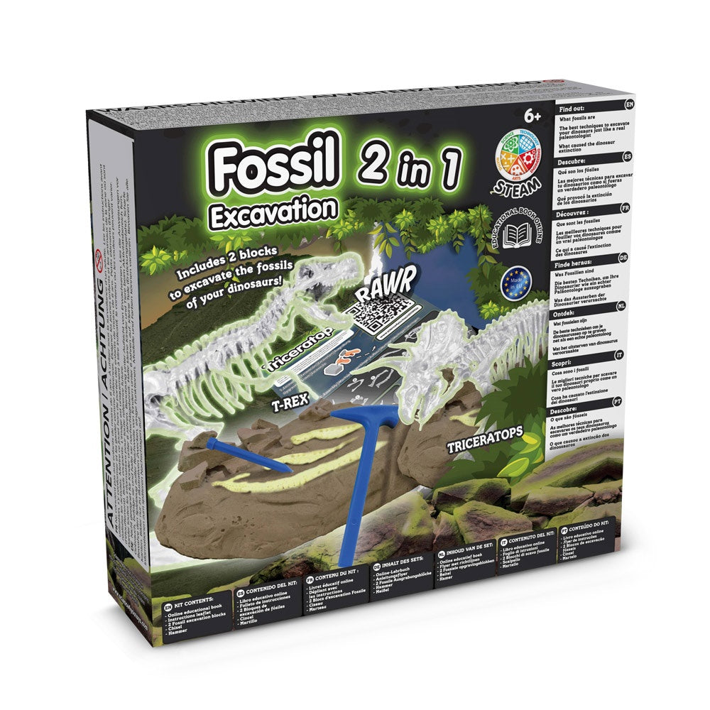 2 in 1 Fossil Excavation Kit I. Lernspiel für Kinder – zusätzliche Ansicht
