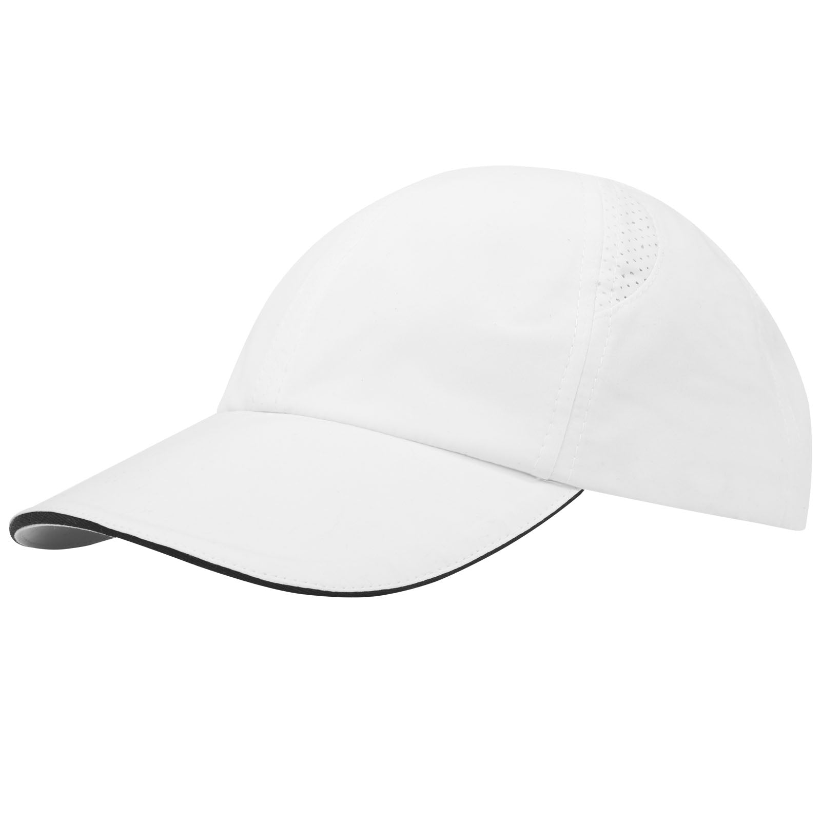Morion 110 g/m² GRS recycelte Cool Fit Kappe mit sechs Segmenten – Weiss