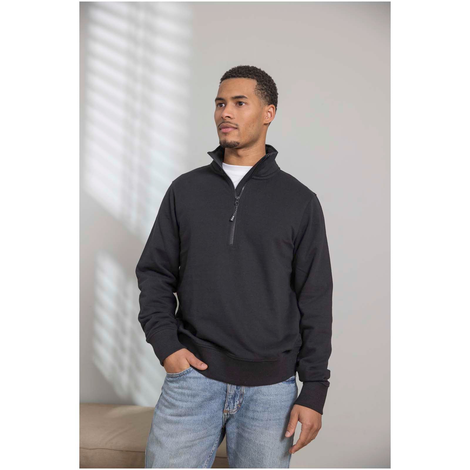 Tin 280 g/m² Aware™ Pullover mit Half-Zip Reißverschluss aus recyceltem Material Unisex