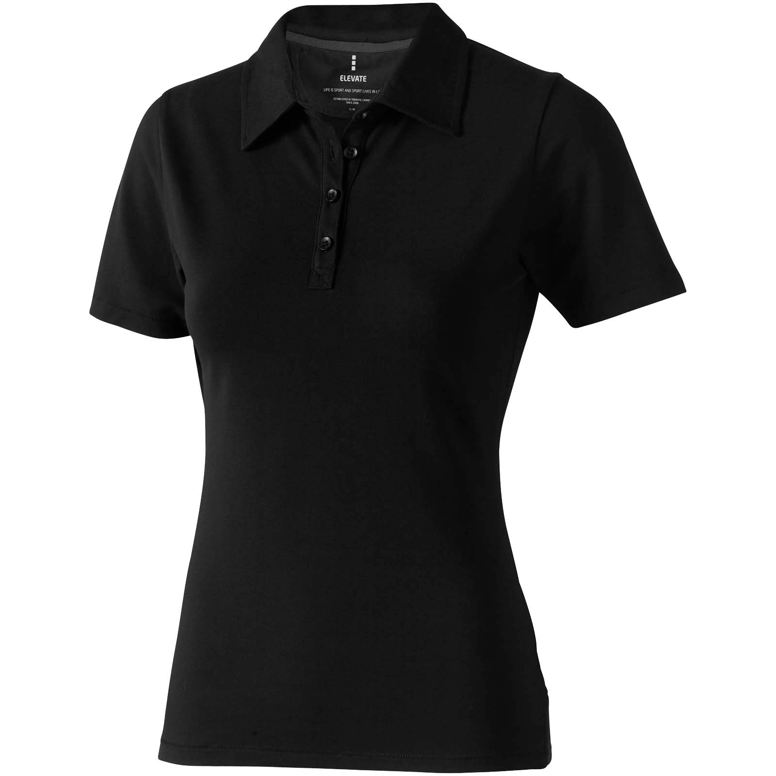 Markham 200 g/m² Stretch Poloshirt für Damen – Schwarz – XXL