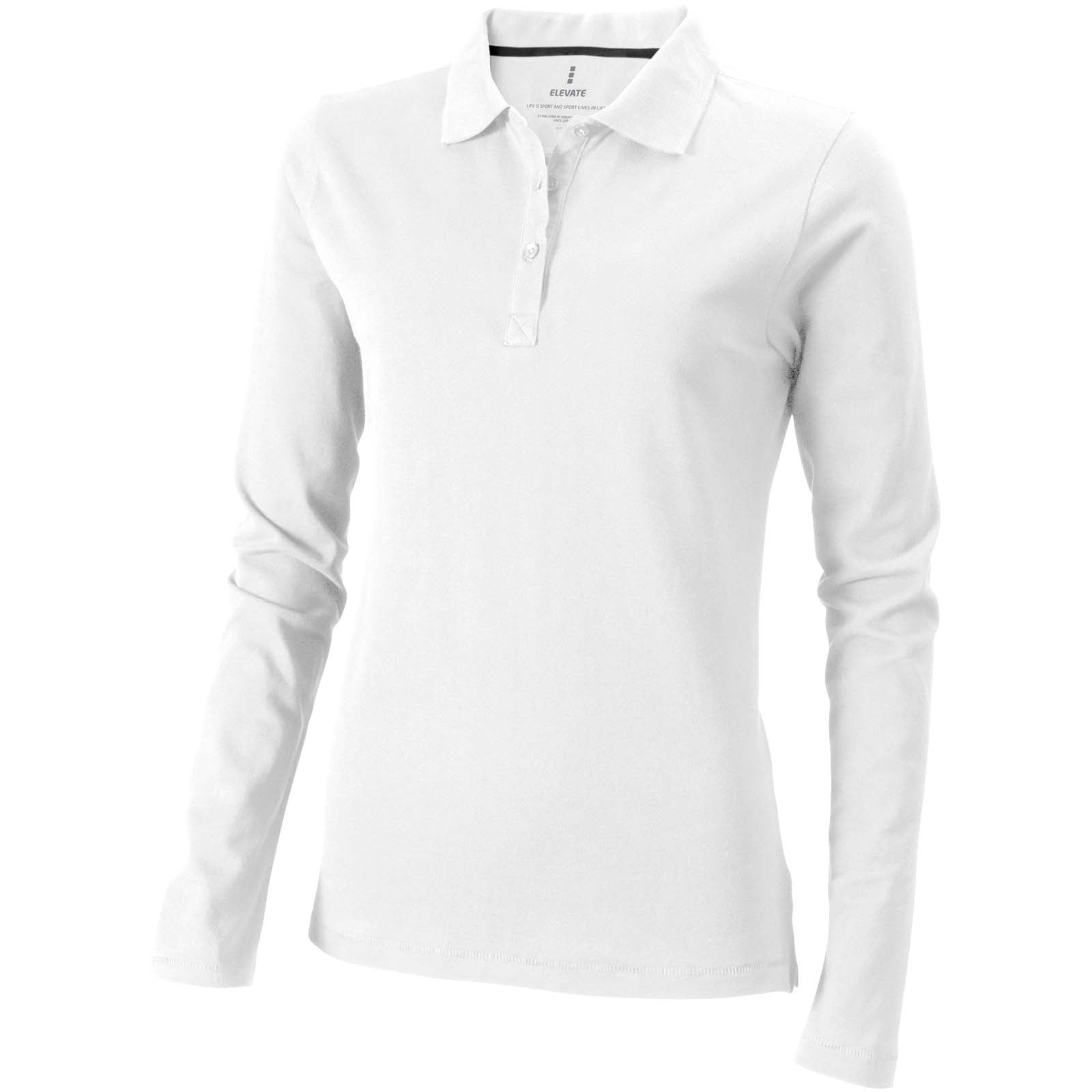 Calgary 180 g/m² Langarm Poloshirt für Damen – Weiss – XXL