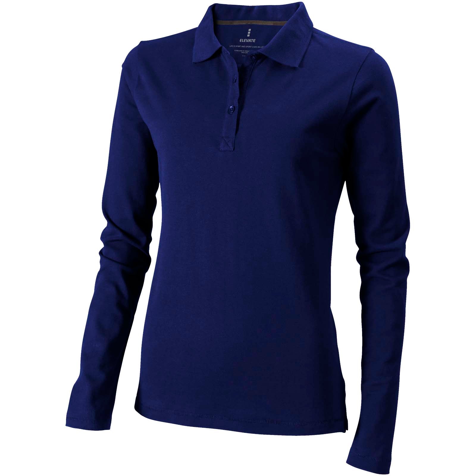 Calgary 180 g/m² Langarm Poloshirt für Damen – Navy – XXL
