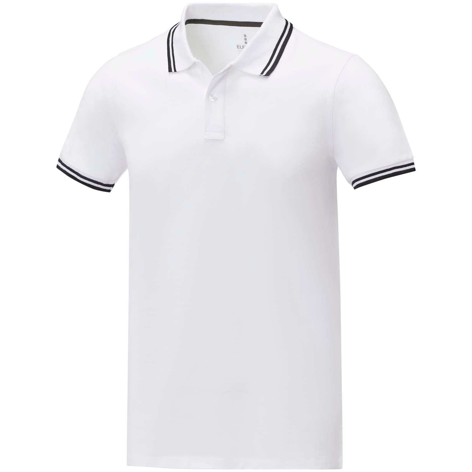 Amarago 200 g/m² Polo mit abgesetztem Rand für Herren – Weiss – 3XL