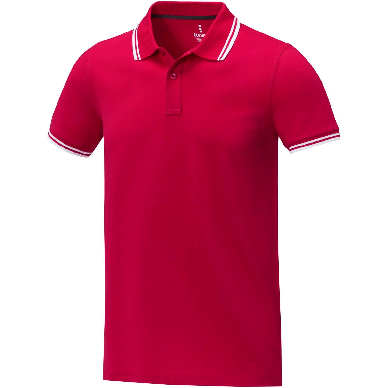 Amarago 200 g/m² Polo mit abgesetztem Rand für Herren – Rot – 3XL