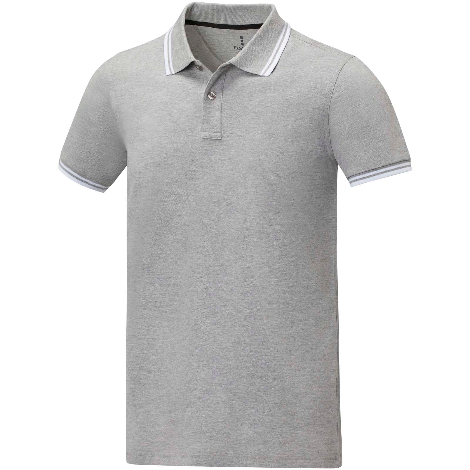 Amarago 200 g/m² Polo mit abgesetztem Rand für Herren – Heather Grau – 3XL