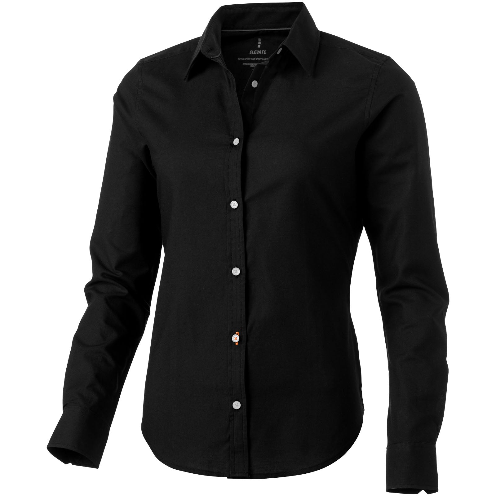 Vaillant 142 g/m² langärmlige Bluse – Schwarz – XXL