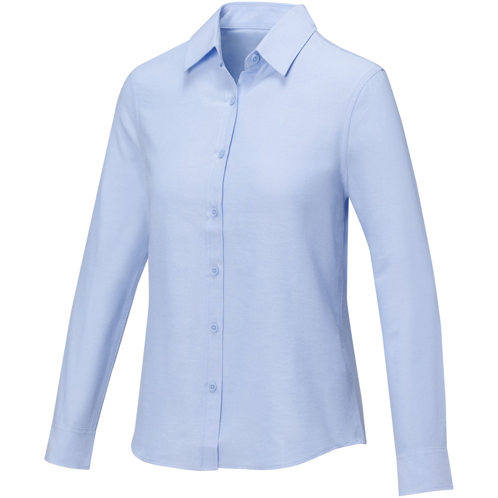 Pollux 130 g/m² Damenbluse mit langen Ärmeln – Hellblau – XXL