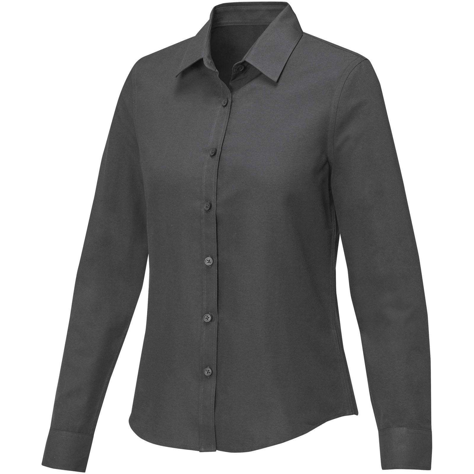Pollux 130 g/m² Damenbluse mit langen Ärmeln – Storm Grey – XXL