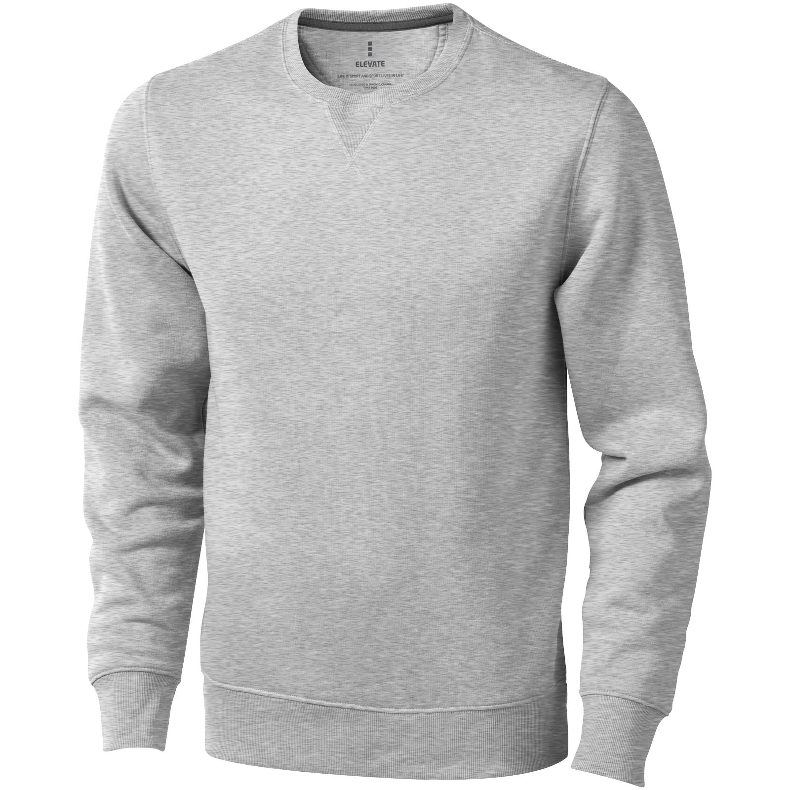 Arora 300 g/m² Sweatshirt mit Rundhalsausschnitt Unisex – Grau Meliert – XXS
