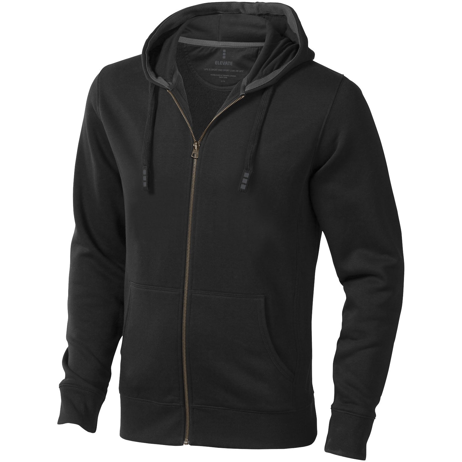 Arora 300 g/m² Kapuzensweatjacke Unisex – Schwarz – 3XL