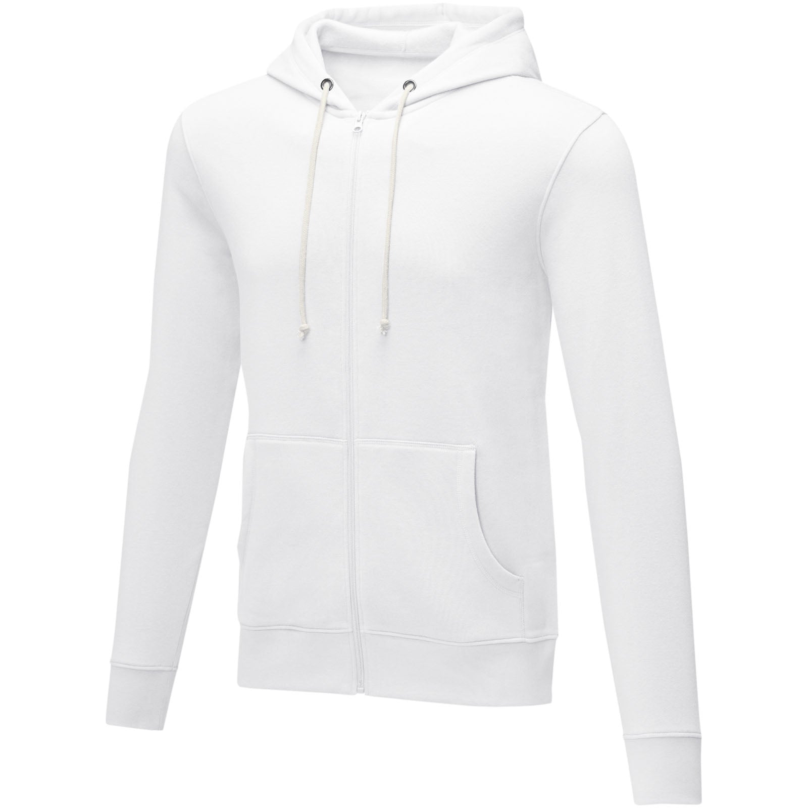 Charon 240 g/m² Herren Kapuzenpullover mit Reißverschluss – Weiss – 3XL