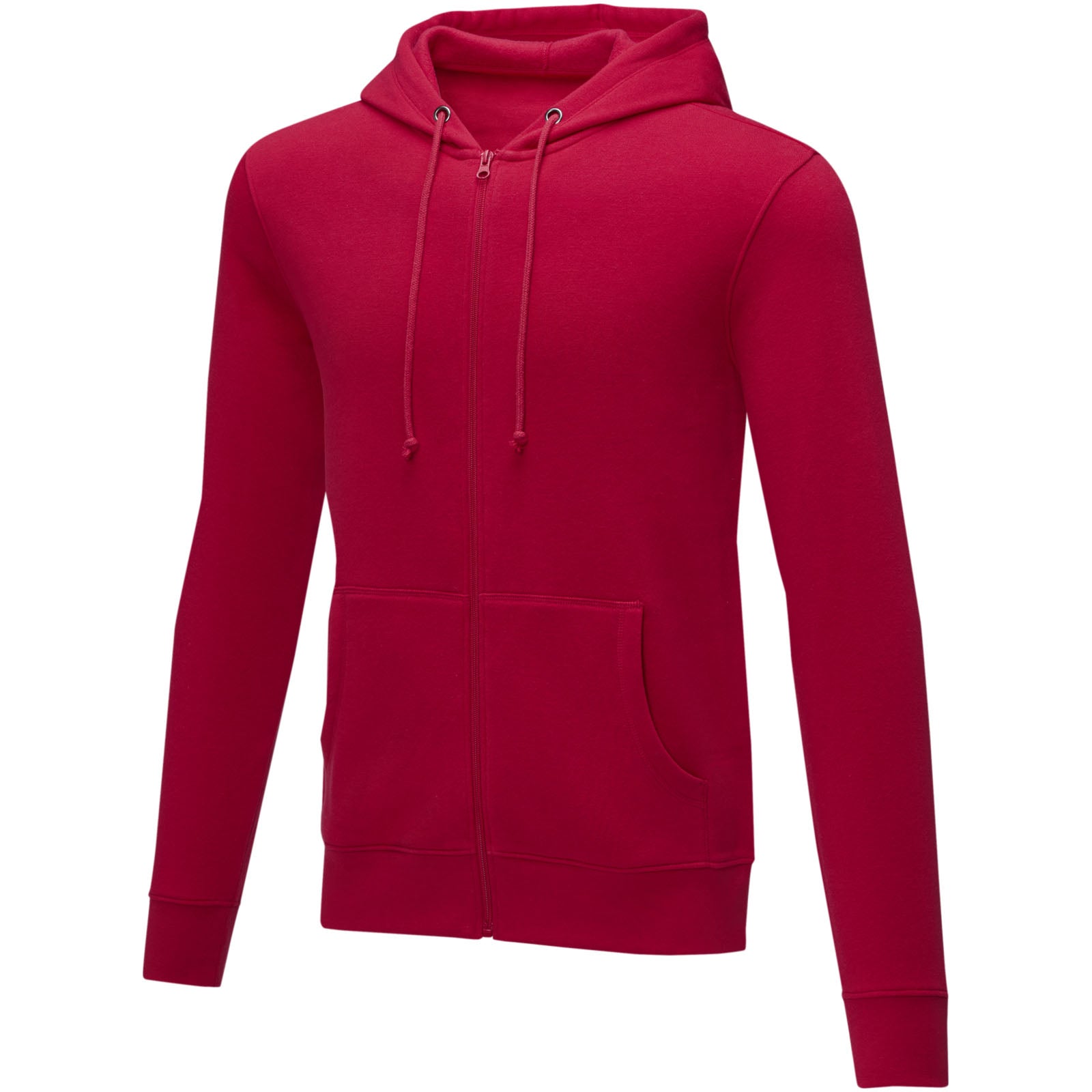 Charon 240 g/m² Herren Kapuzenpullover mit Reißverschluss – Rot – 3XL