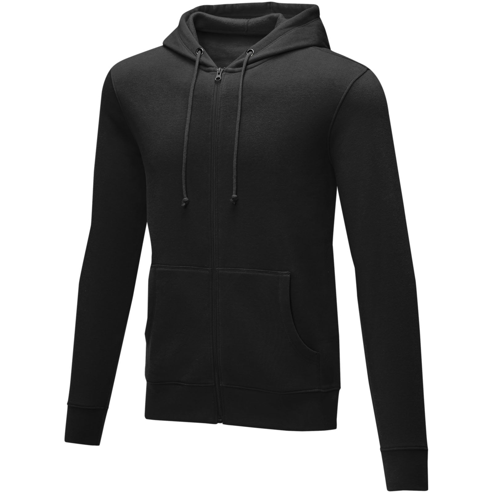 Charon 240 g/m² Herren Kapuzenpullover mit Reißverschluss – Schwarz – 3XL