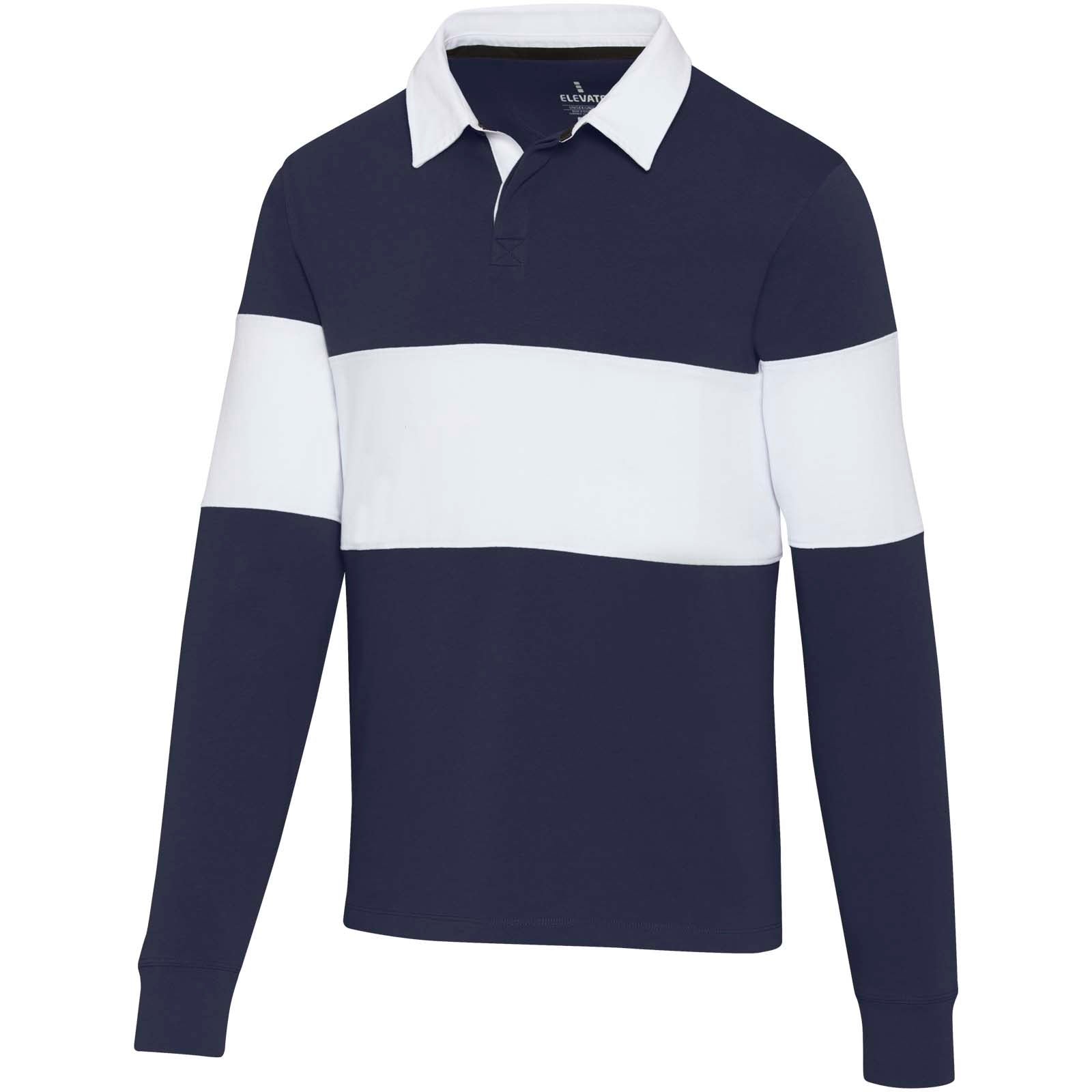 Clyde Rugby Polo Sweatshirt Unisex – Navy Weiss – XXS