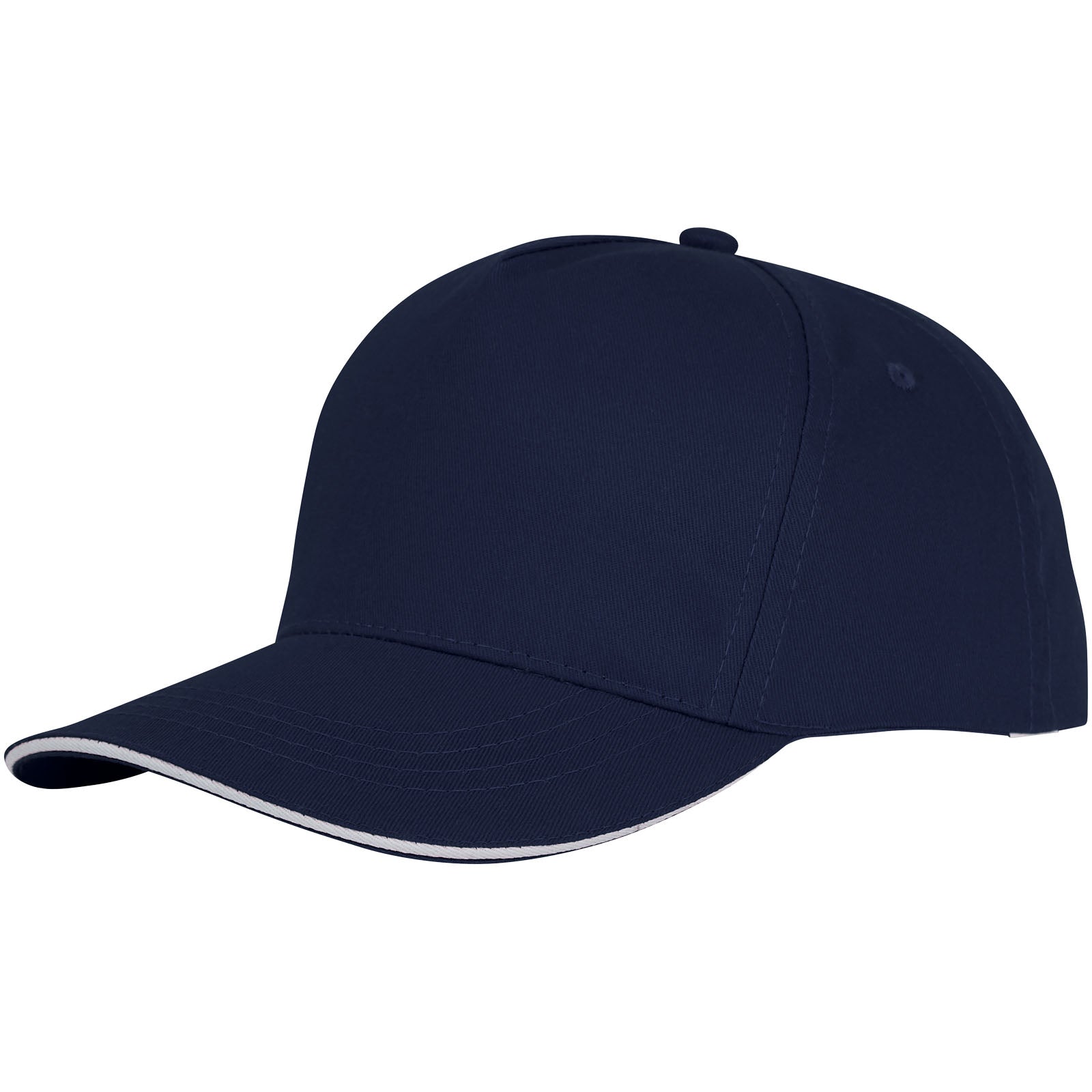 Ceto 175 g/m² Kappe mit 5 Segmenten und Sandwichschirm – Navy