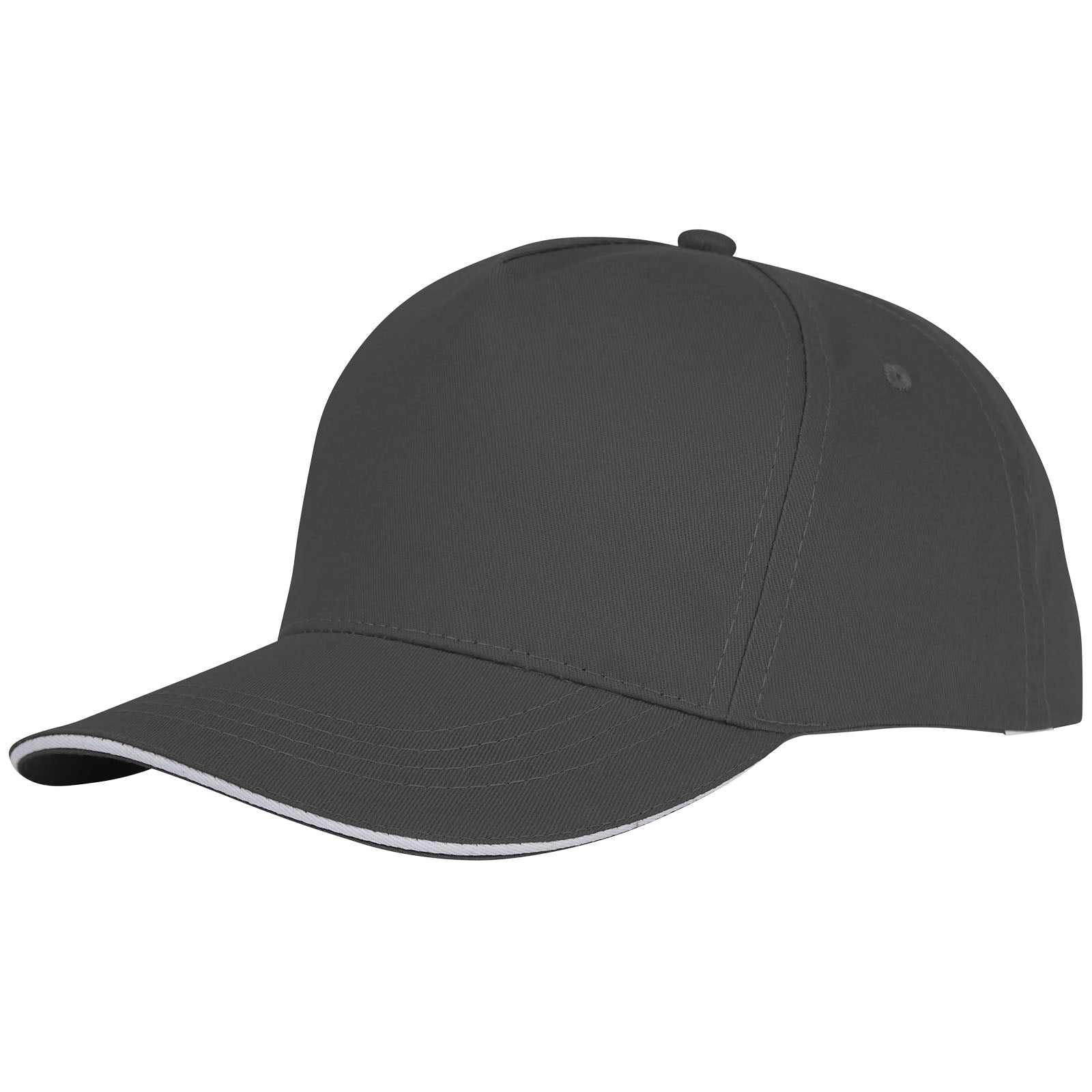 Ceto 175 g/m² Kappe mit 5 Segmenten und Sandwichschirm – Storm Grey