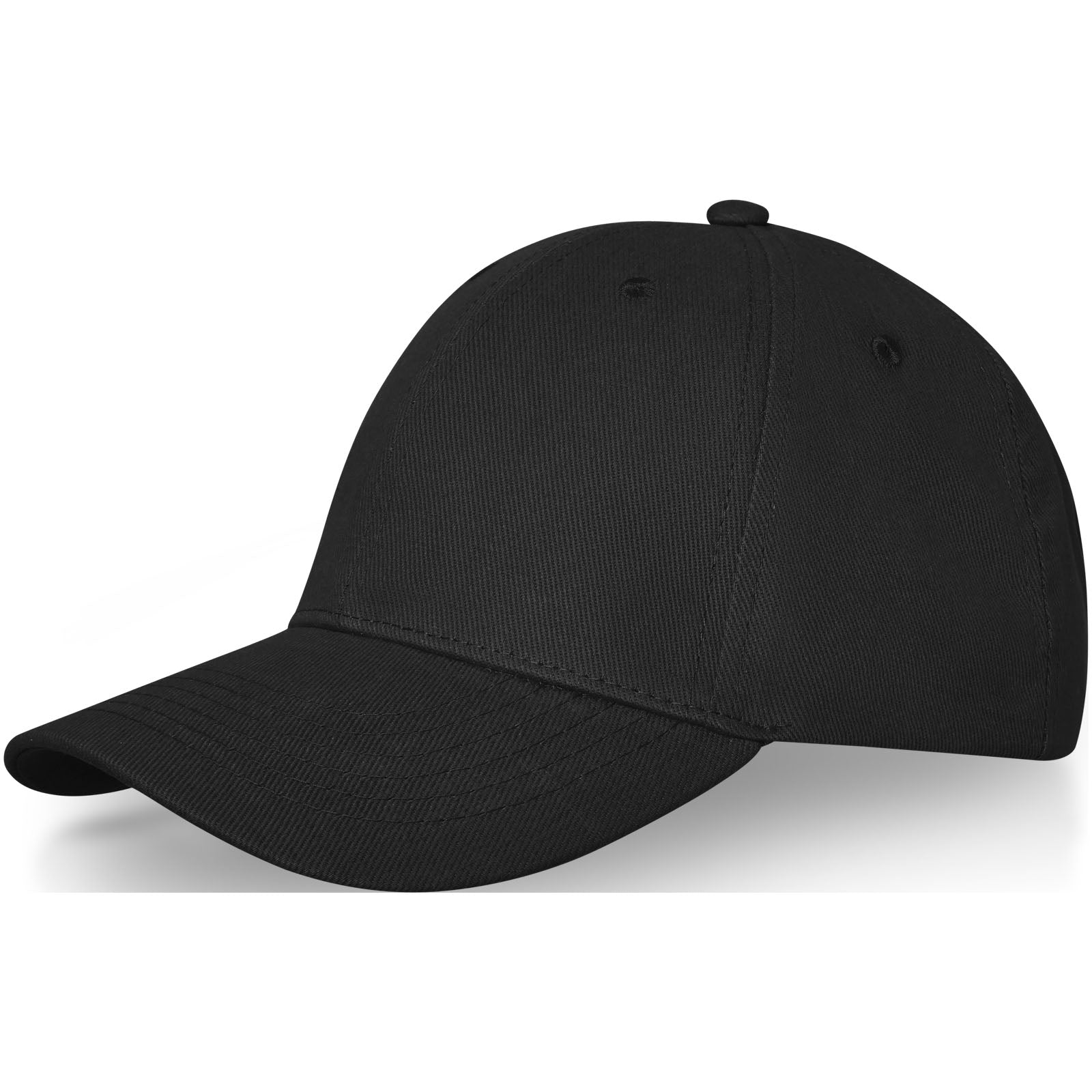 Davis 260 g/m² Panel Kappe mit 6 Segmenten – Schwarz