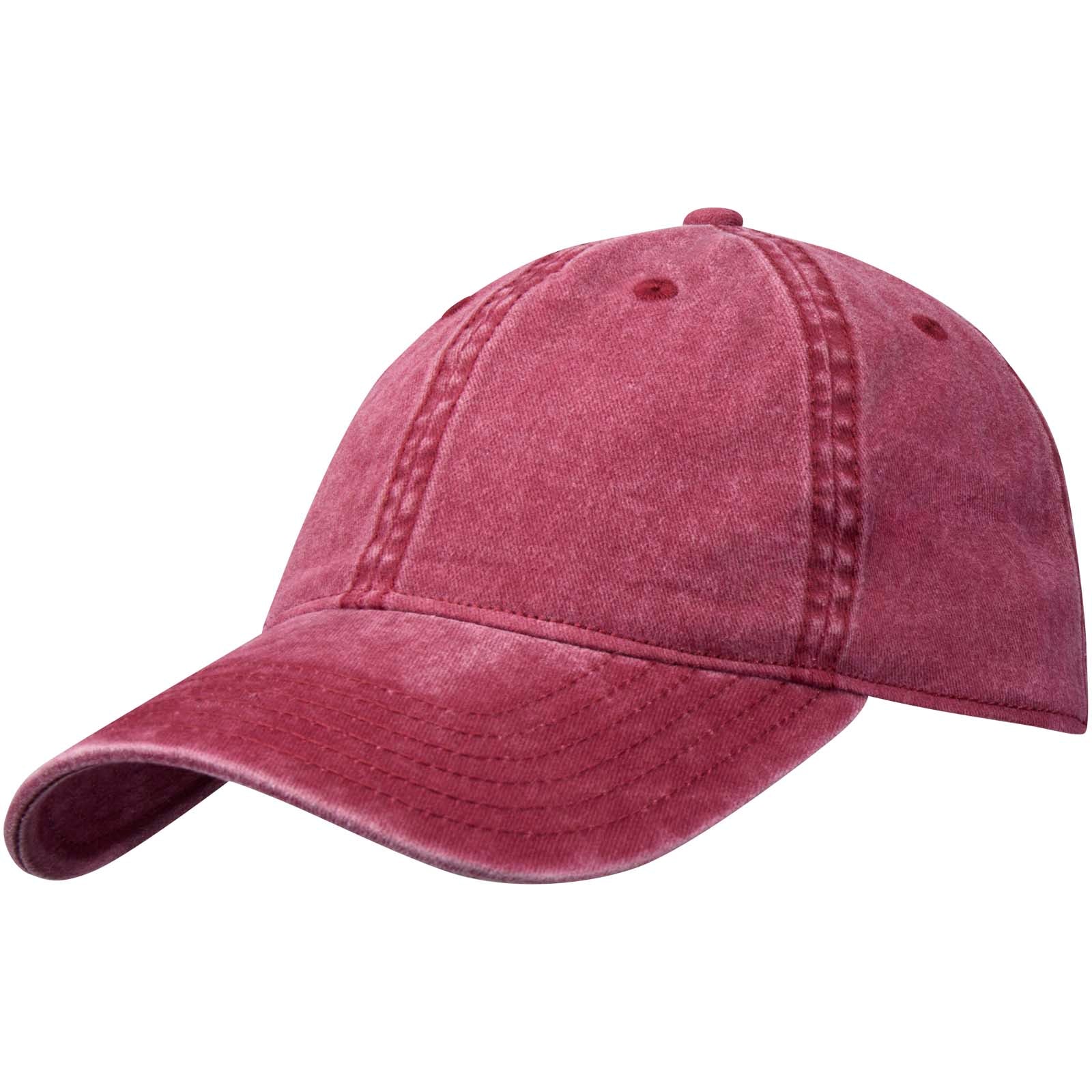 Grafton 270 g/m² Kappe mit 6 Segmenten washed – Bordeaux