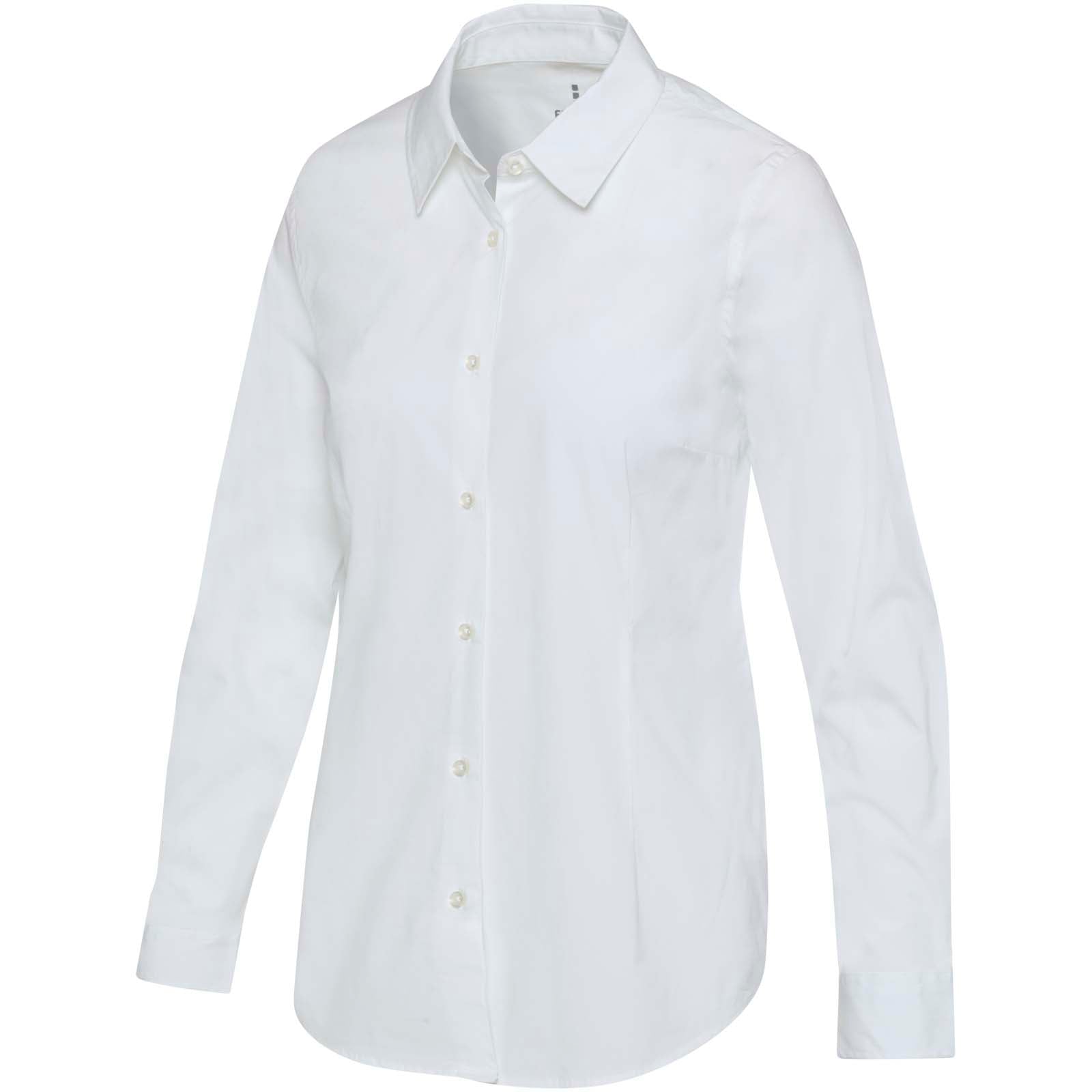 Carnelian 133 g/m² Popeline Bluse – Weiss – XXS