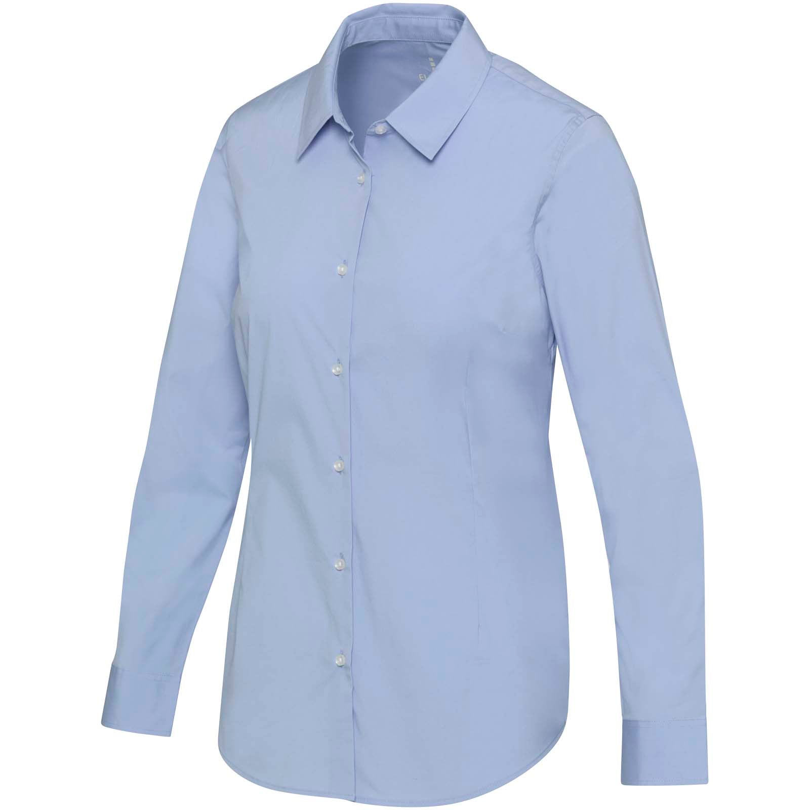 Carnelian 133 g/m² Popeline Bluse – Hellblau – XXS