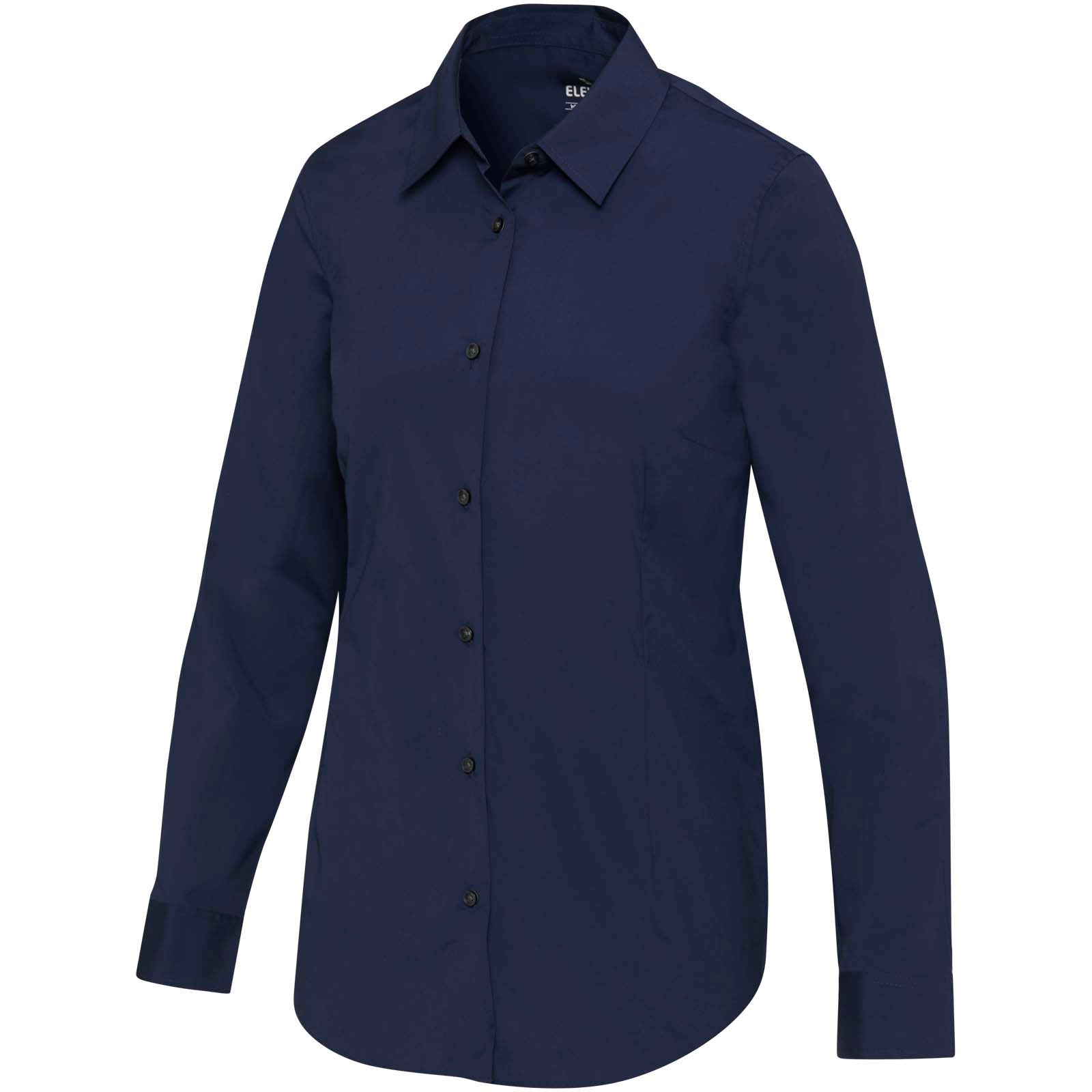 Carnelian 133 g/m² Popeline Bluse – Marineblau – XXS